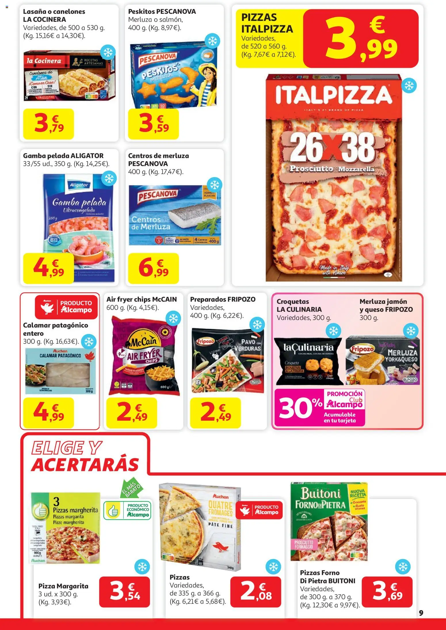 Alcampo - HG Catalan  │ válido desde el 29.12.2025 | Página: 9 | Productos: Queso, Pizza, Paté, Cocina