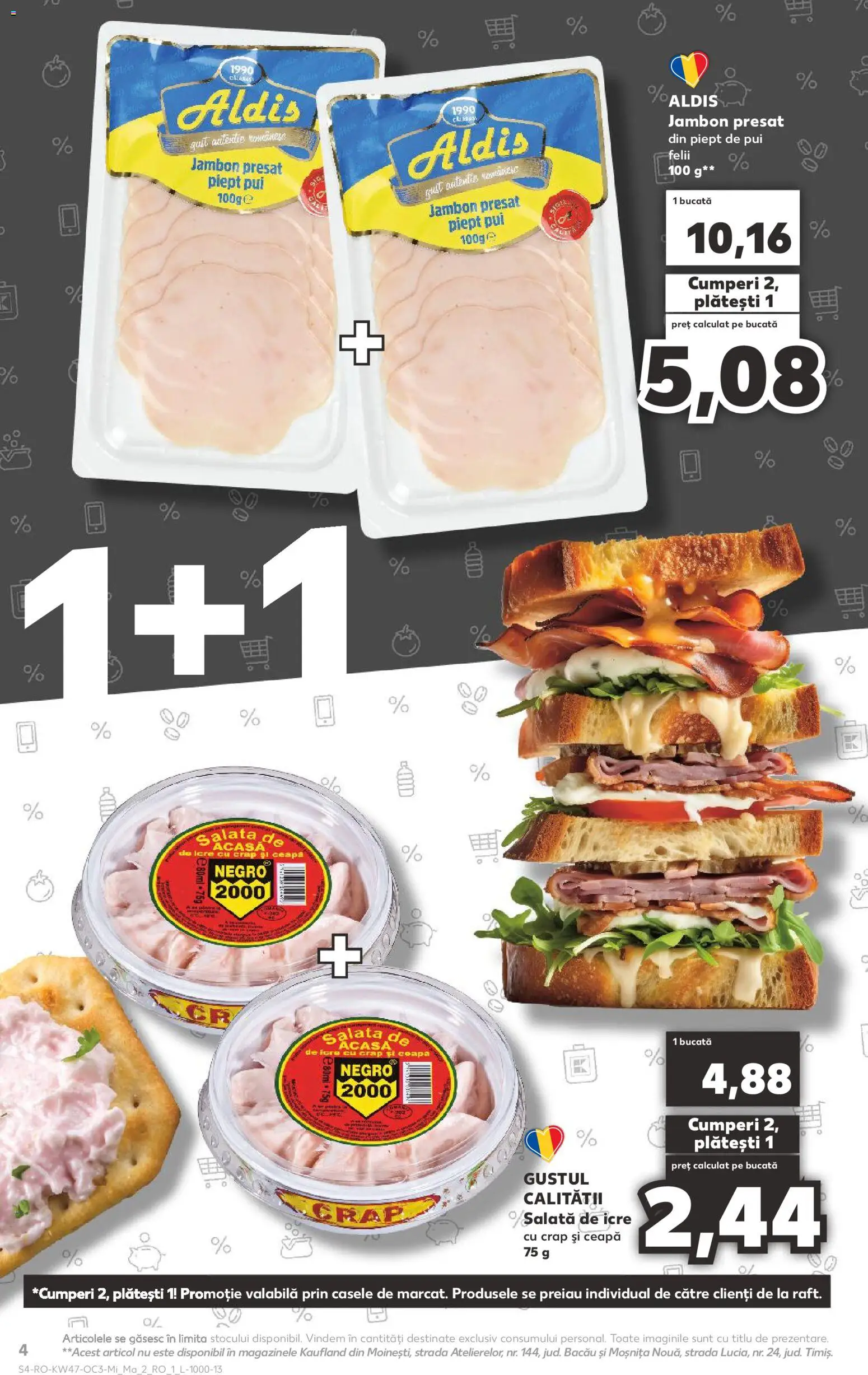 Kaufland RO akciós ujság - amely érvényes a következő dátumtól: 19.11.2025 | Oldal: 4 | Termékek: Saláta
