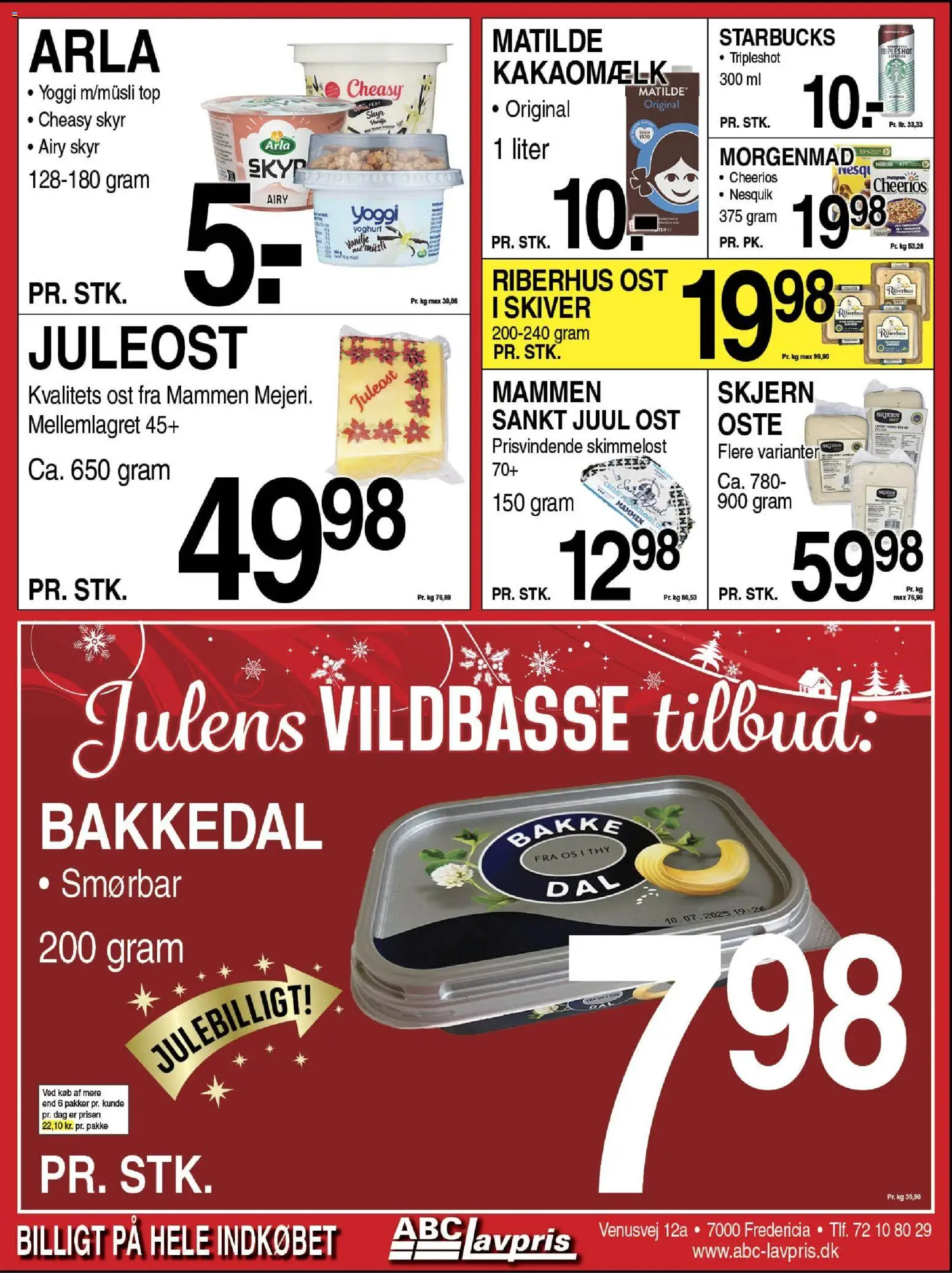 Abc Lavpris tilbudsavis – gyldig fra 26.11.2025 | Side: 4 | Produkter: Ost, Yoghurt, Skyr, Kakaomælk