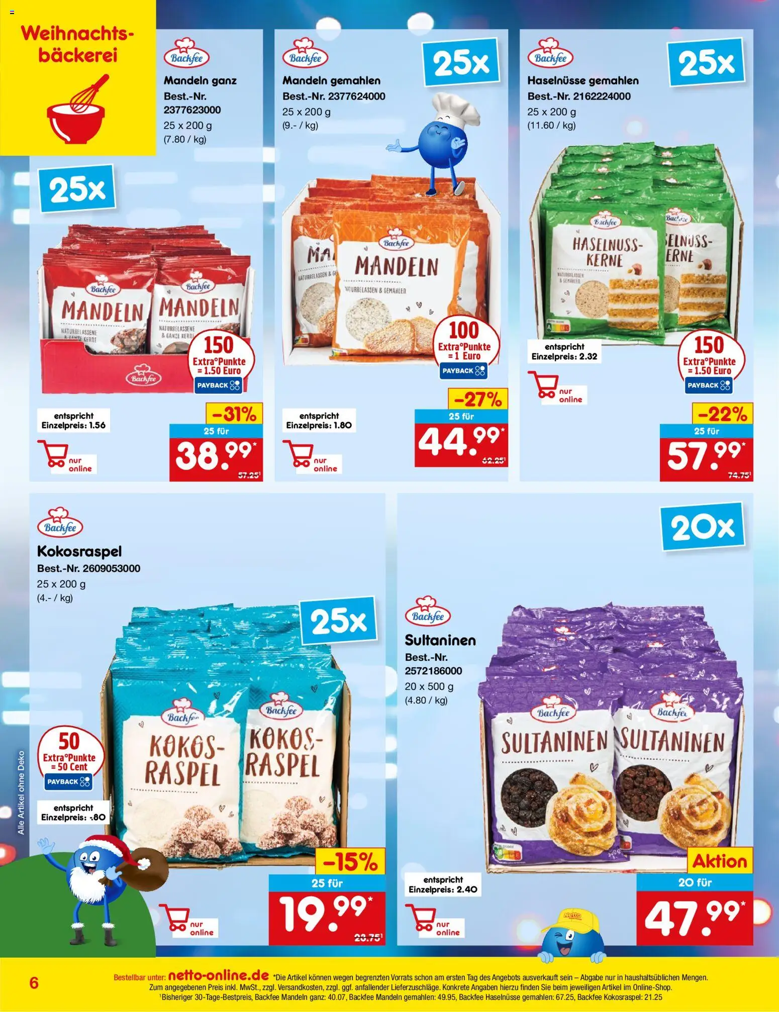 Netto Marken-Discount - Black Friday – gültig ab 01.11.2025 | Seite: 6 | Produkte: Bäckerei, Mandeln