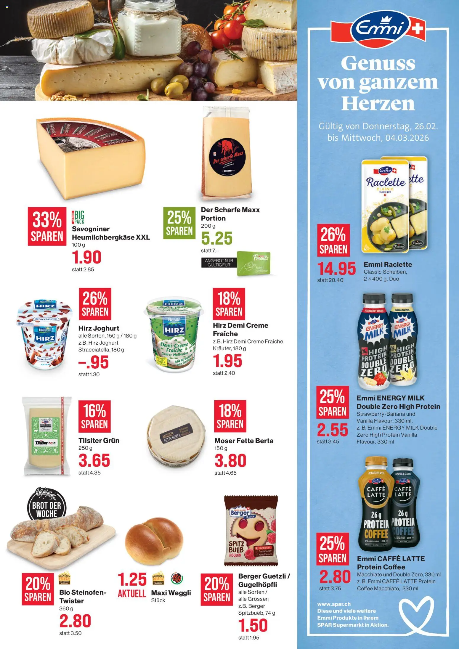SPAR Aktionen – gültig ab 26.02.2026 | Seite: 5 | Produkte: Joghurt, Brot, Backofen, Creme