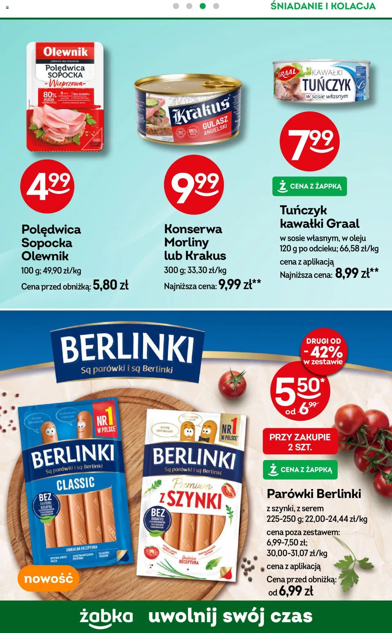 Żabka Gazetka - To się opłaca od 13.08.2025 | Strona: 8 | Produkty: Parówki, Gulasz angielski, Bułka, Gulasz