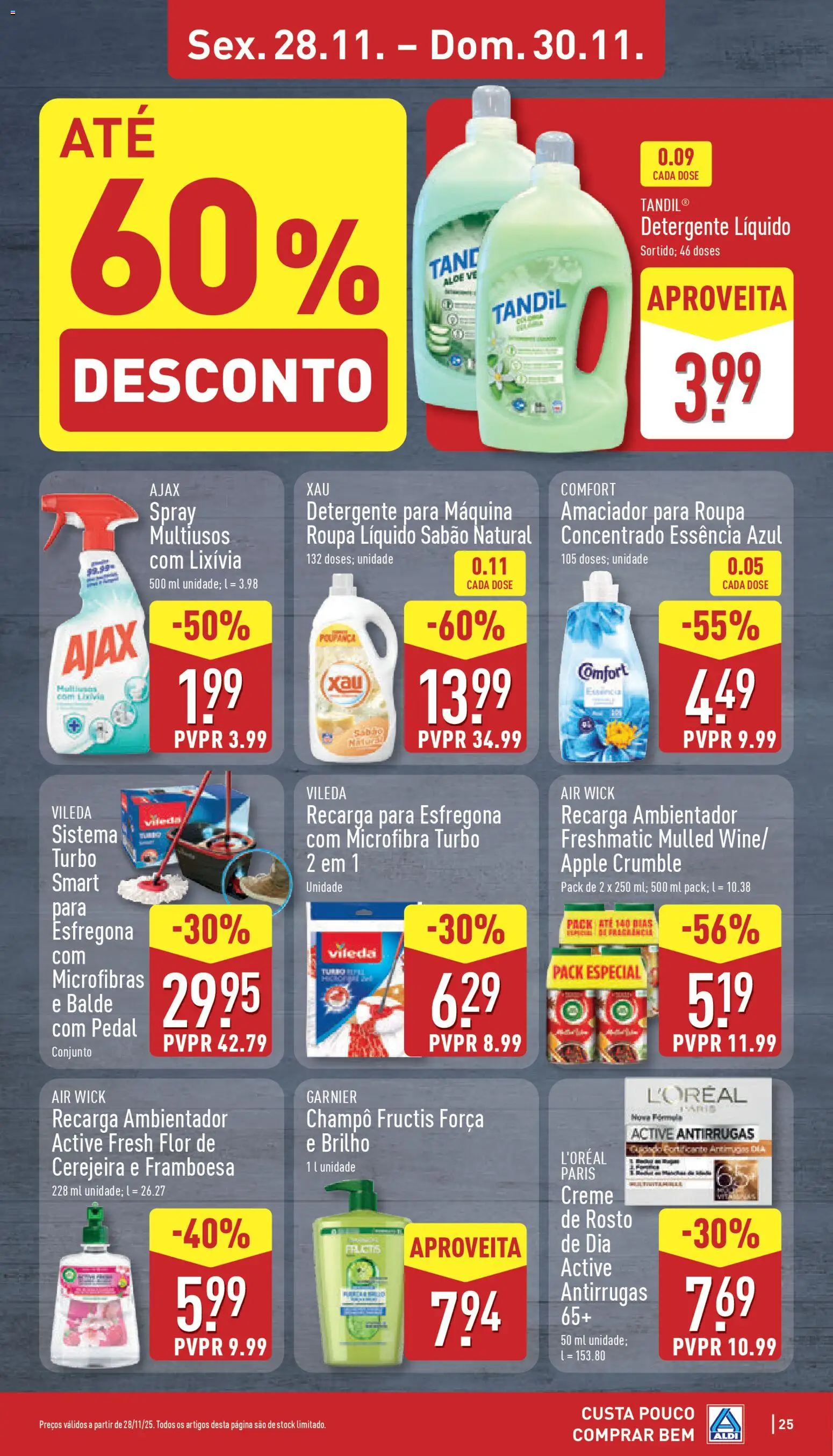 Aldi folheto │ válido de 24.11.2025 | Página: 25 | Produtos: Balde, Sabão, Detergente, Creme