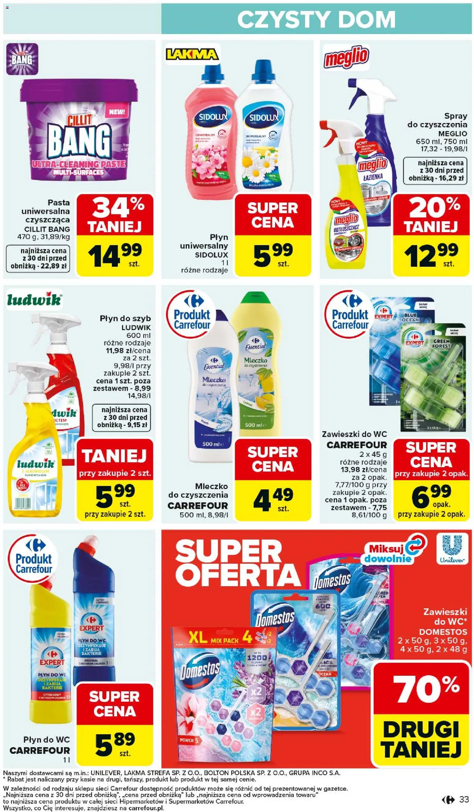 Carrefour gazetka od 02.03.2026 | Strona: 35 | Produkty: Meglio, Domestos, Płyn do WC Domestos