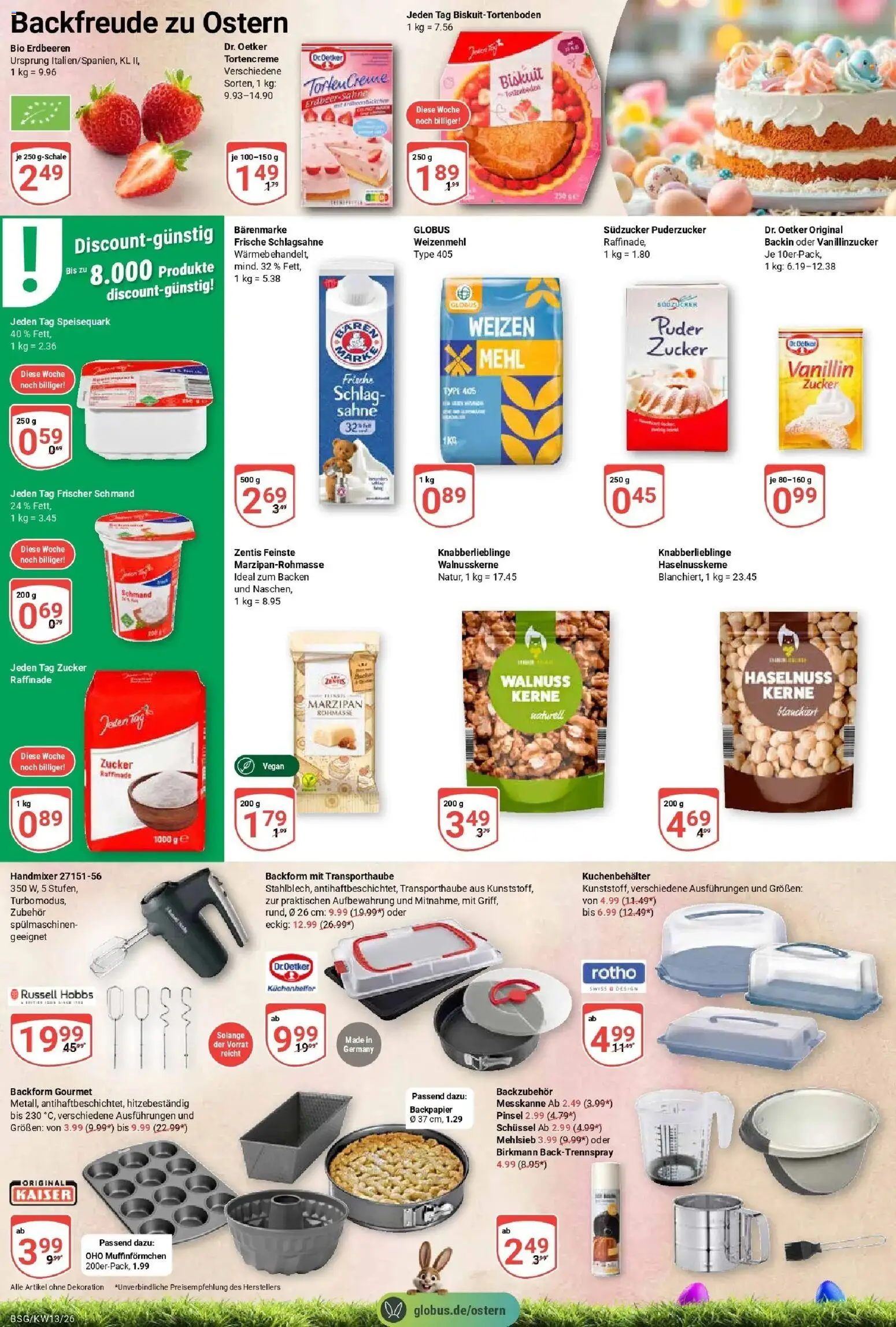Globus prospekt Braunschweig	 – gültig ab 23.03.2026 | Seite: 25 | Produkte: Mehl, Weizenmehl, Pinsel, Zucker