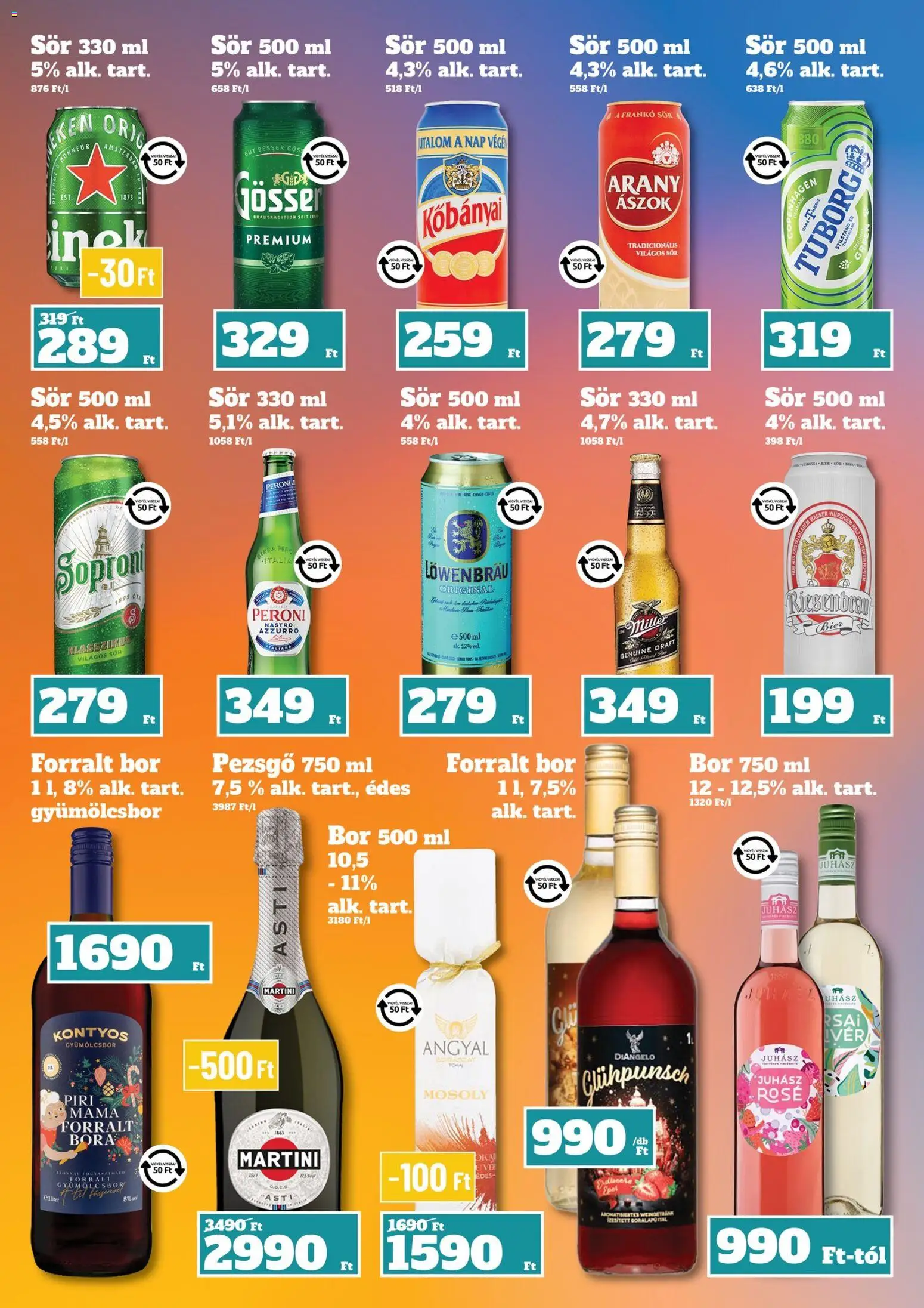 Family Diszkont akciós ujság - amely érvényes a következő dátumtól: 06.11.2025 | Oldal: 24 | Termékek: Arany ászok, Pezsgő, Bor, Sör