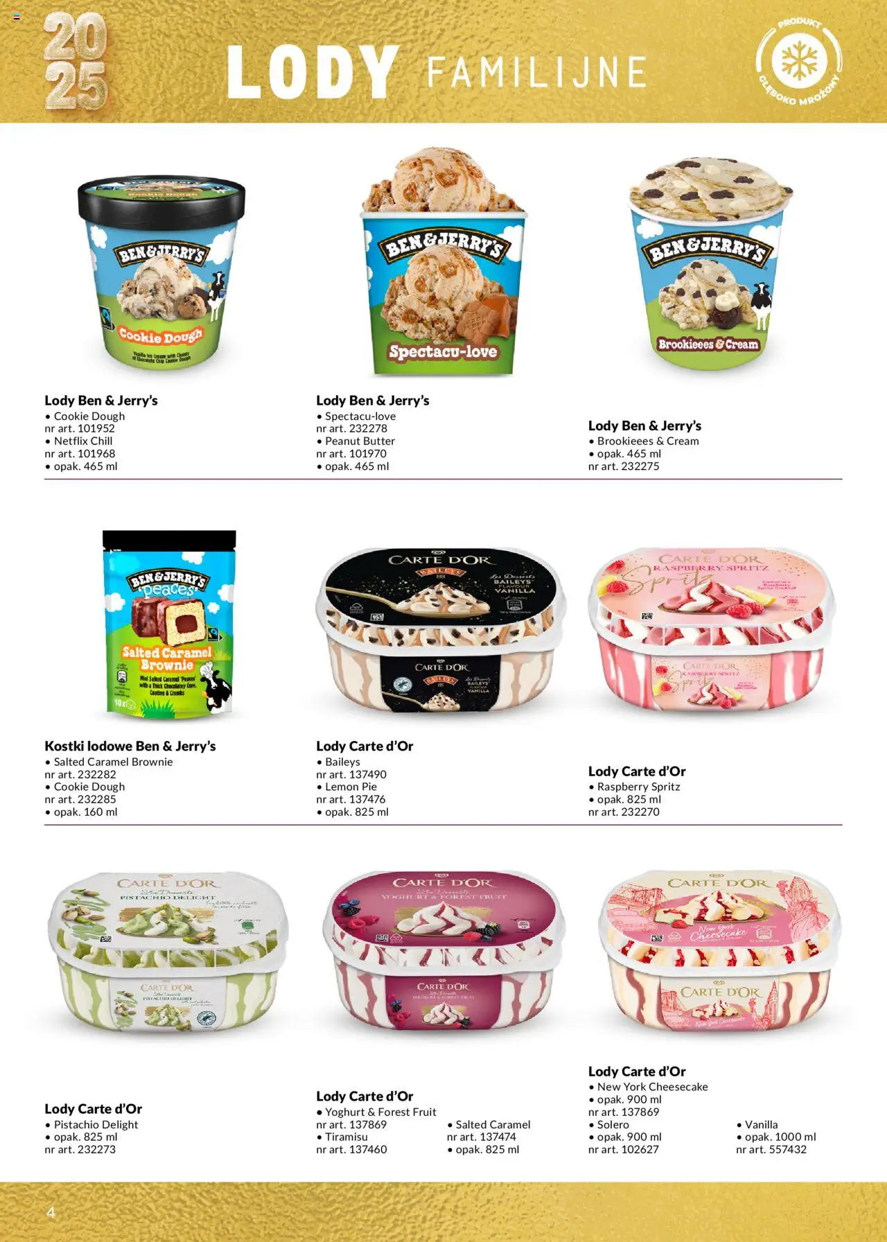 Makro Gazetka - Lody od 14.05.2025 | Strona: 4 | Produkty: Baileys, Tiramisu, Brownie, Lody
