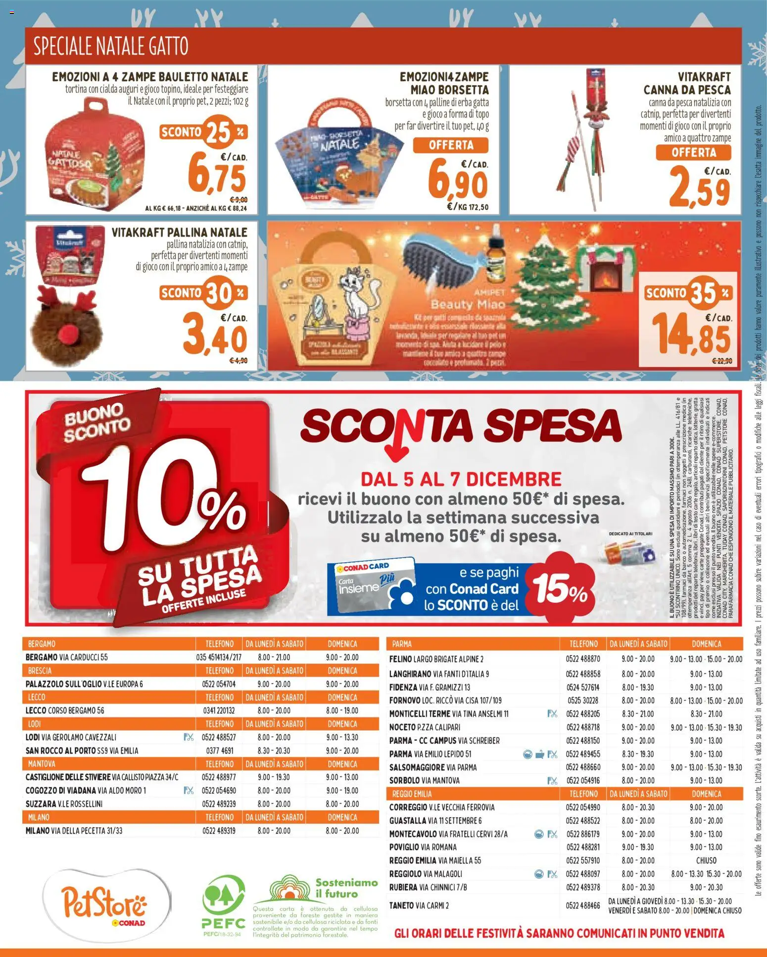 Volantino Conad del 03.12.2025 | Pagina: 8 | Prodotti: Olio, Pesca, Telefono, Gioco