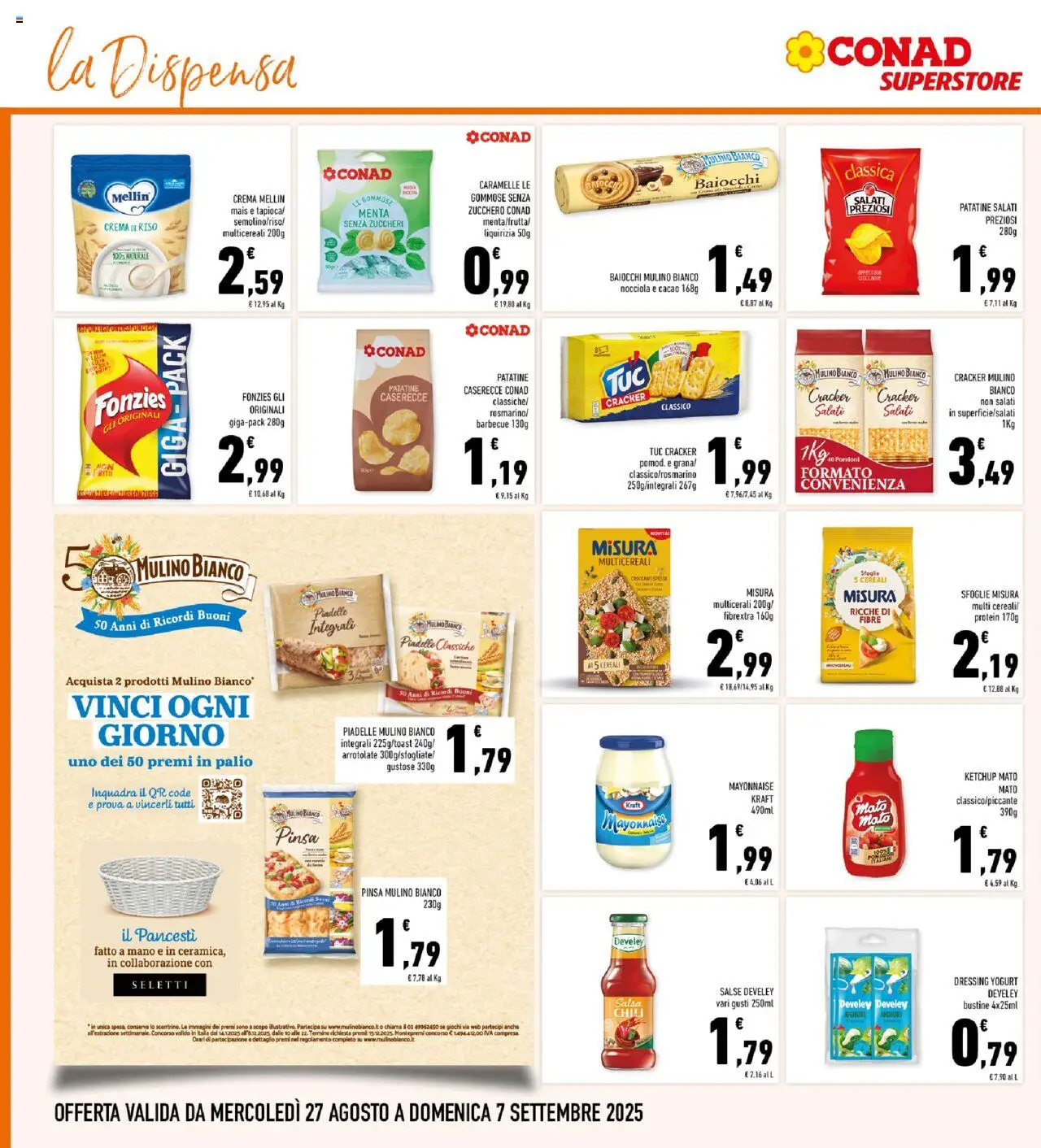 Volantino Conad del 27.08.2025 | Pagina: 18 | Prodotti: Crema, Riso, Patatine, Barbecue