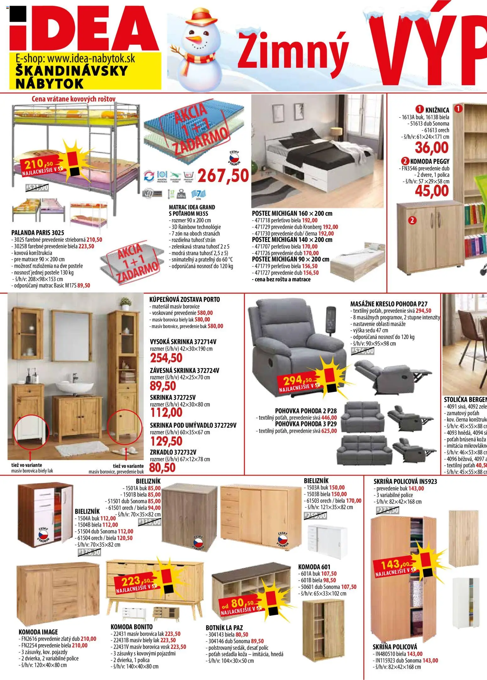Nové IDEA nábytok akcie – leták je platný od 15.01.2026 | Strana: 2 | Produkty: Matrace, Nábytok, Matrac, Posteľ