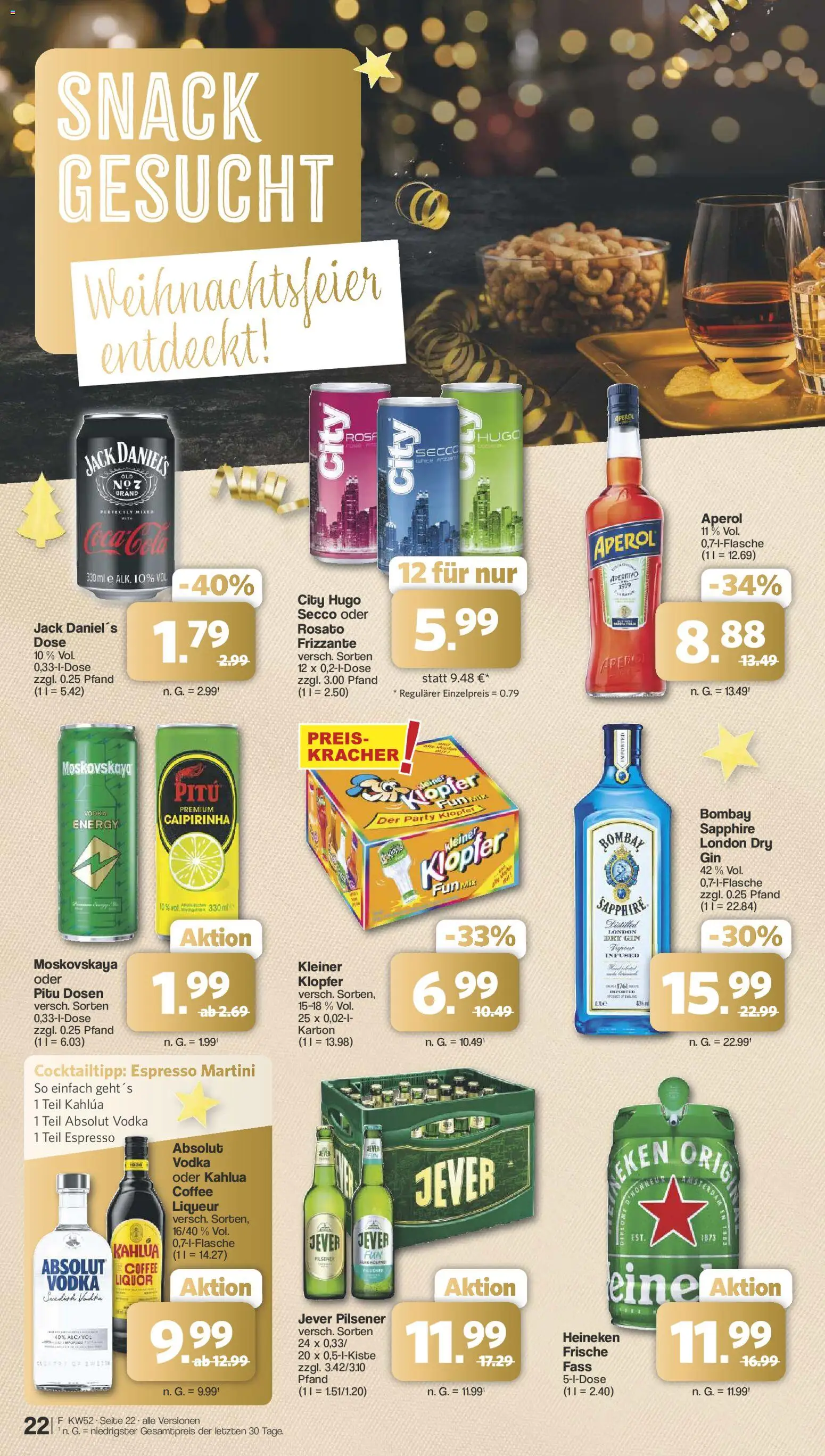 Famila Nordwest Prospekt 	 – gültig ab 22.12.2025 | Seite: 22 | Produkte: Cola, Energy, Jever, Hugo