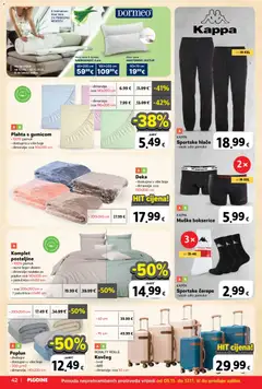 Plodine - Katalog - Pregled kataloga iz trgovine Plodine, vrijedi od 05.11.2025 | Stranica: 42 | Proizvodi: Jastuk, Jastučnica, Čarape, Nadmadrac