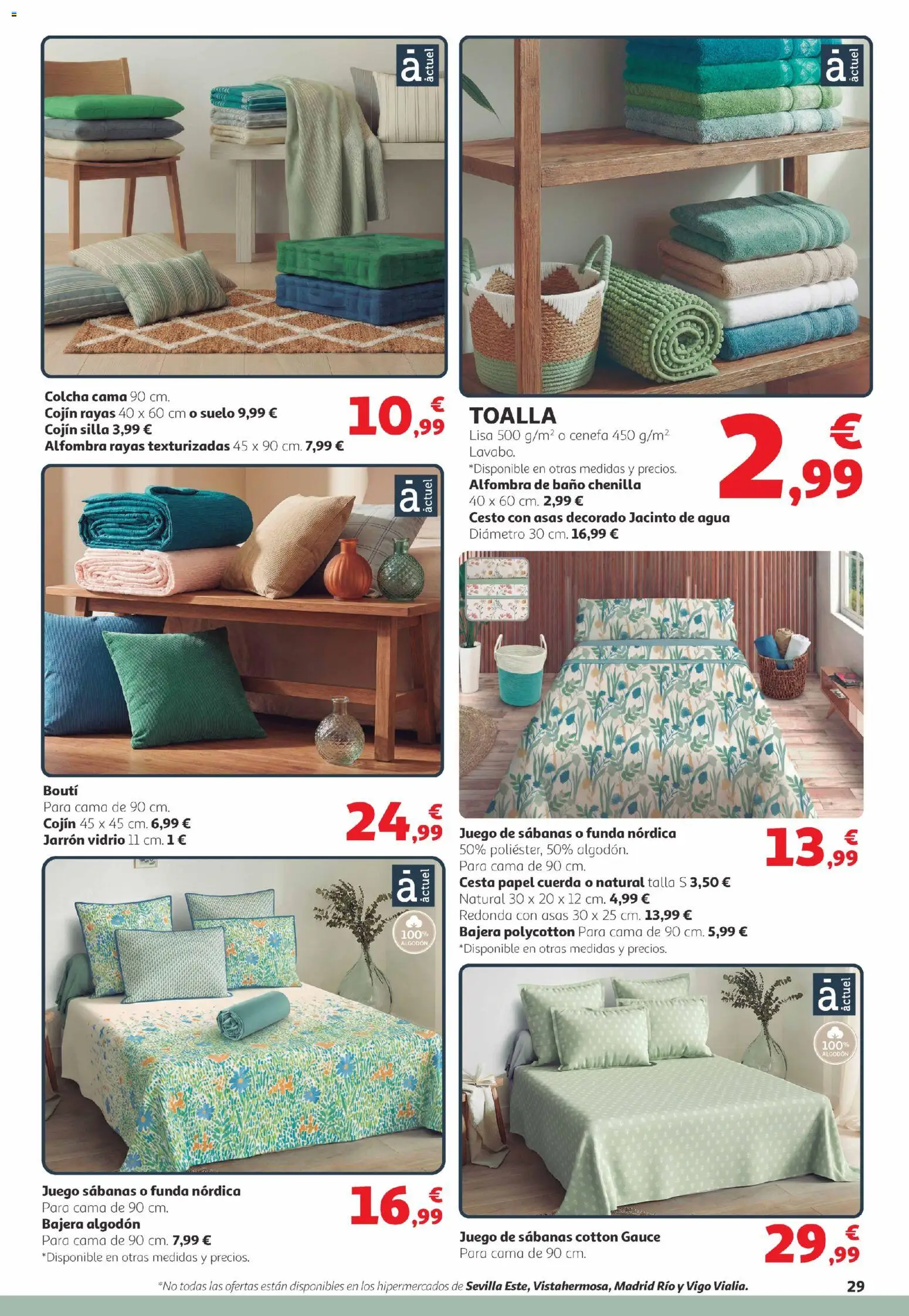 Alcampo -  Canarias │ válido desde el 12.03.2026 | Página: 29 | Productos: Juego de sábanas, Cama, Colcha, Alfombra