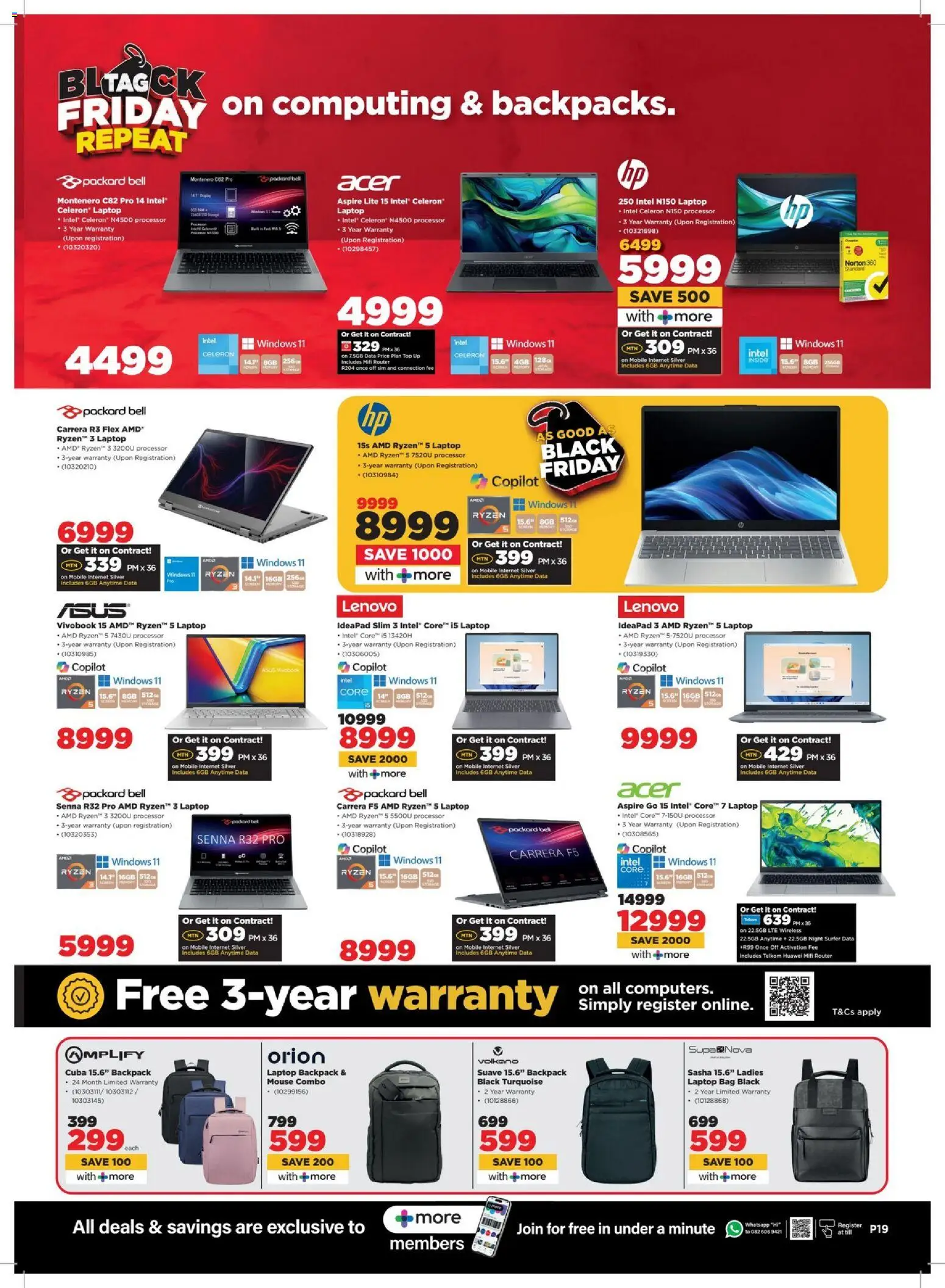 New HiFi Corp catalogue – valid from 04.03.2026 | Page: 19 | Products: Router, Mouse, Backpack, Laptop