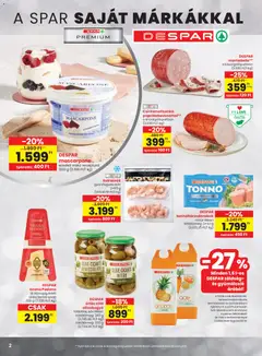 Spar Black Friday - amely érvényes a következő dátumtól: 06.11.2025 | Oldal: 2 | Termékek: Gyümölcslé, Grana padano, Olívabogyó, Mortadella
