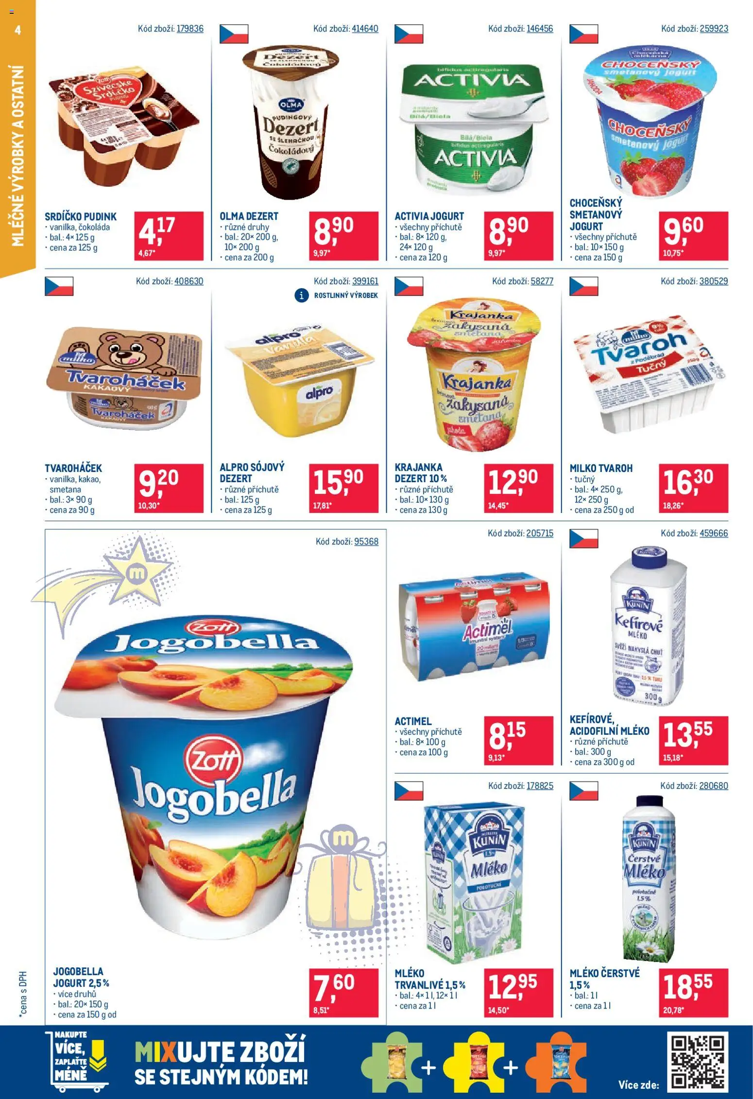 Makro leták - Maloobchod od 17.12.2025 | Strana: 4 | Produkty: Čokoláda, Smetana, Actimel, Alpro