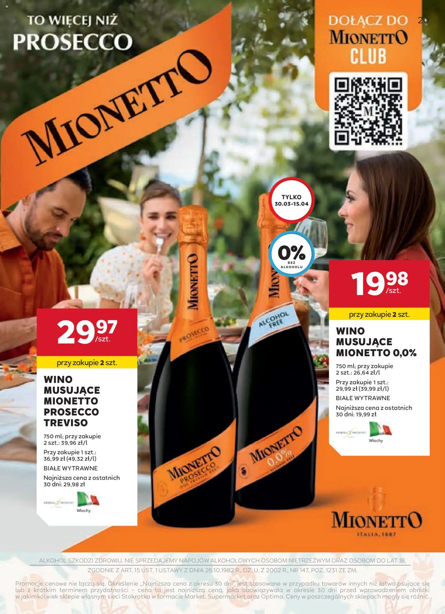 Stokrotka gazetka - Oferta alkoholowa od 19.03.2026 | Strona: 20 | Produkty: Stokrotka, Wino, Alkohol, Prosecco