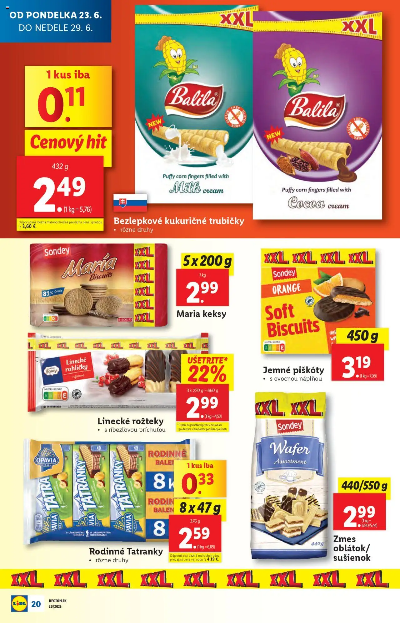 Lidl leták │ platný od 23.06.2025 | Strana: 26 | Produkty: Stan, Keksy