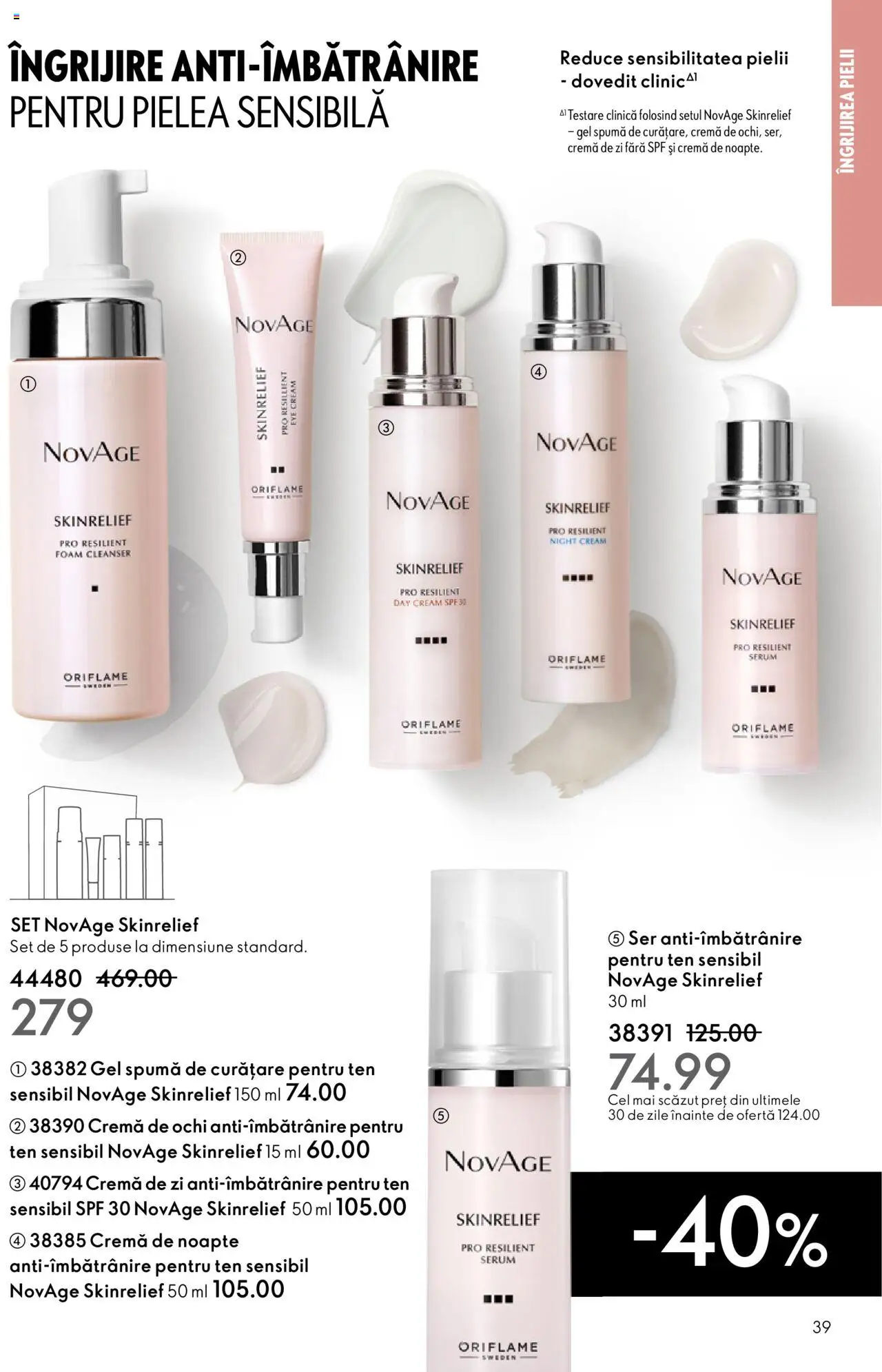 Oriflame catalog 13 2025 – valabil de la 10.09.2025 | Pagină: 39 | Produse: Serum, Cremă de zi, Cremă de noapte, Cremă