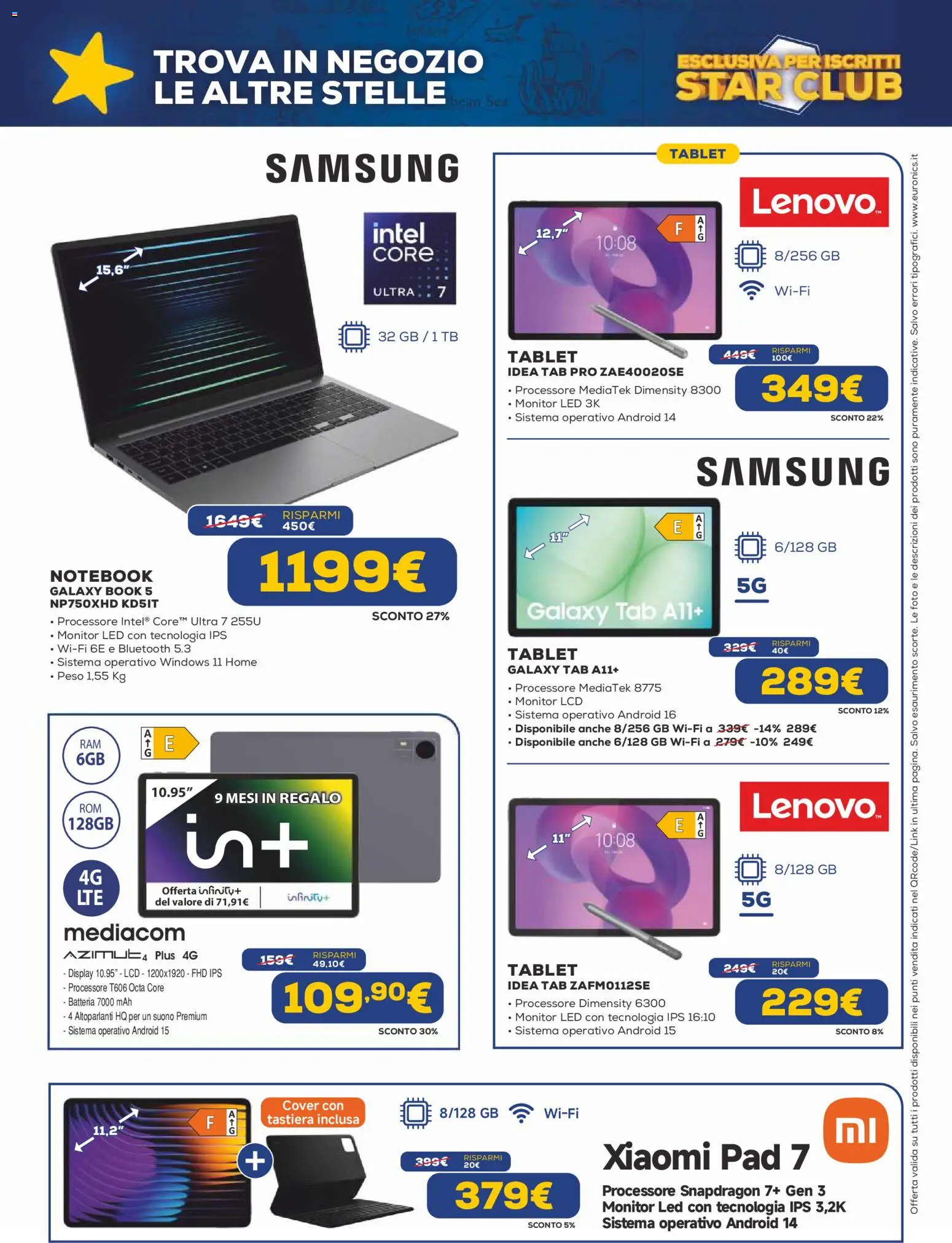 Volantino Euronics del 19.02.2026 | Pagina: 28 | Prodotti: Xiaomi, Monitor, Tablet, Tastiera