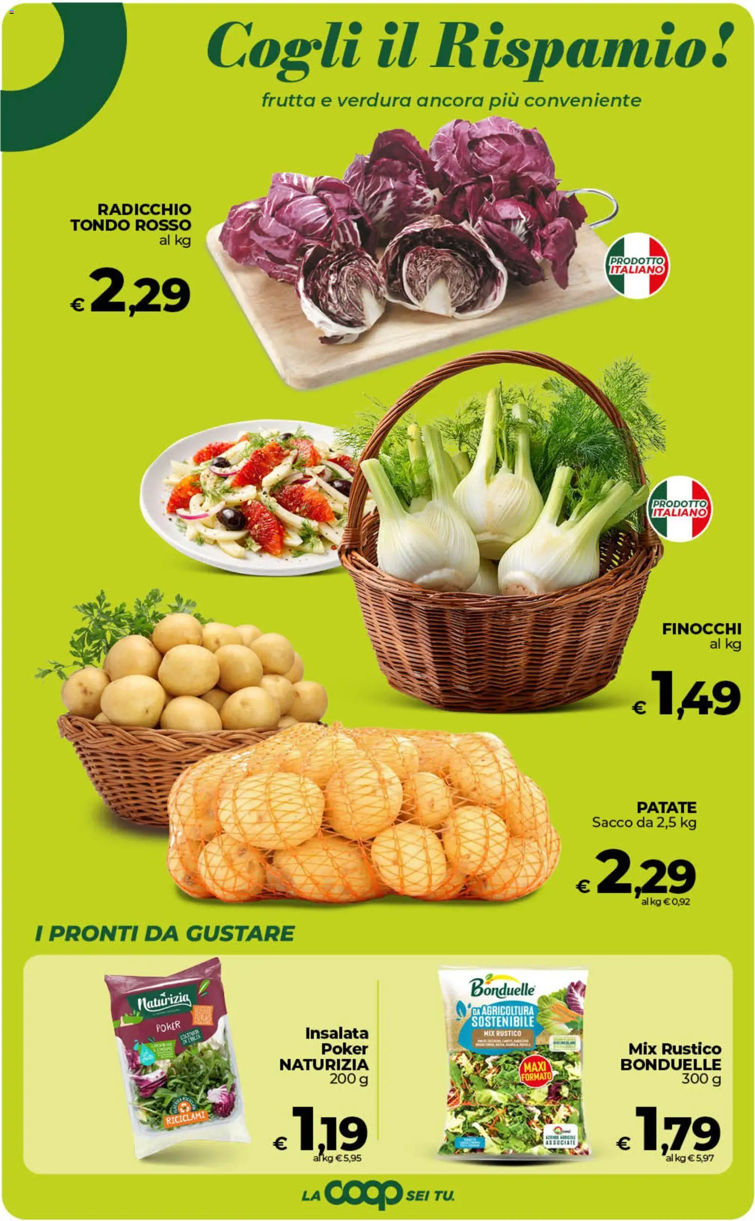 Volantino COOP del 24.02.2026 | Pagina: 18 | Prodotti: Insalata, Patate, Frutta, Finocchi