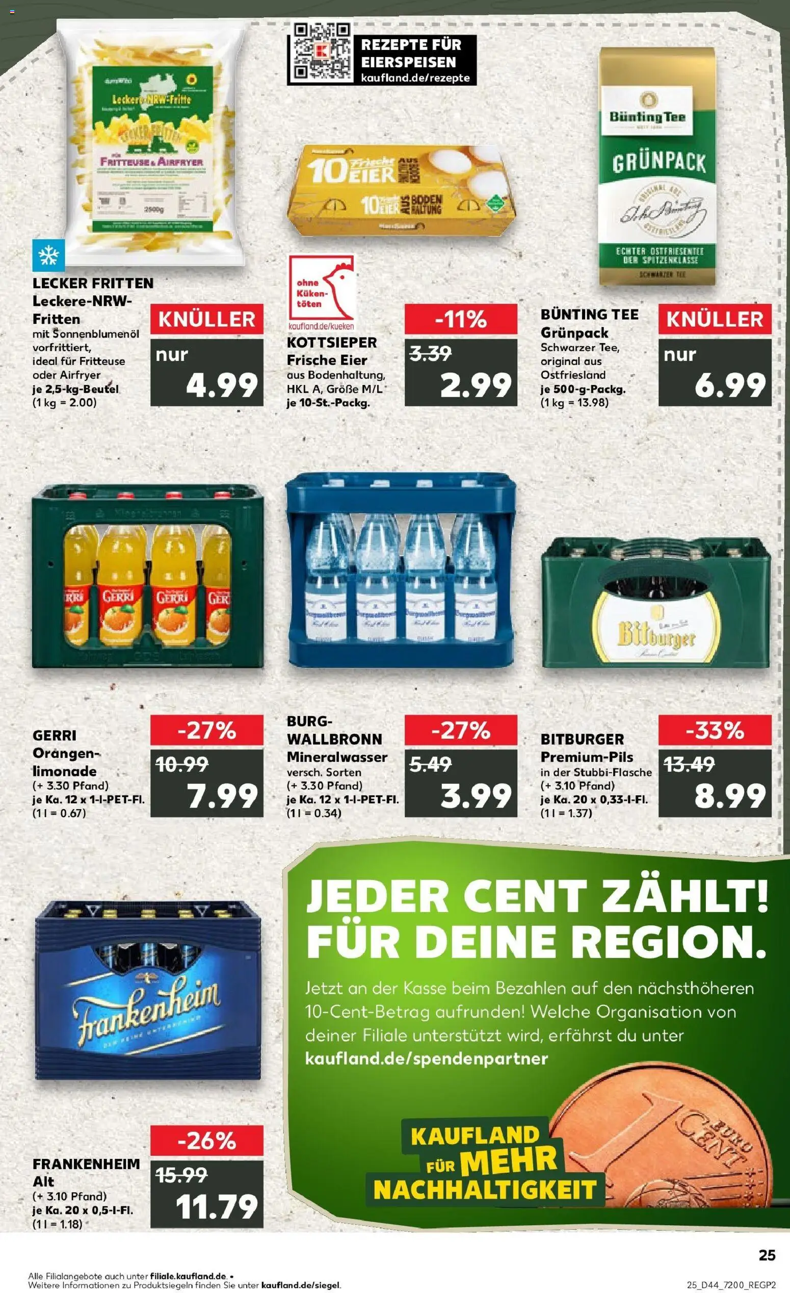 Kaufland prospekt Remscheid	 – gültig ab 30.10.2025 | Seite: 25 | Produkte: Sonnenblumenol, Limonade, Mineralwasser, Fritteuse