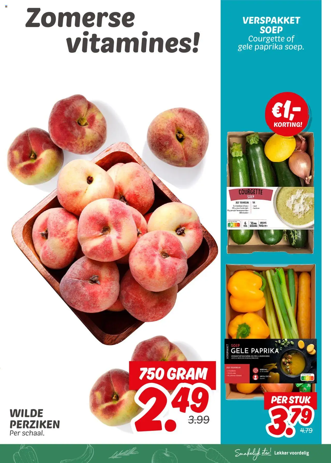  | Pagina: 13 | Producten: Courgette, Chorizo, Kész piskótalap, Perziken
