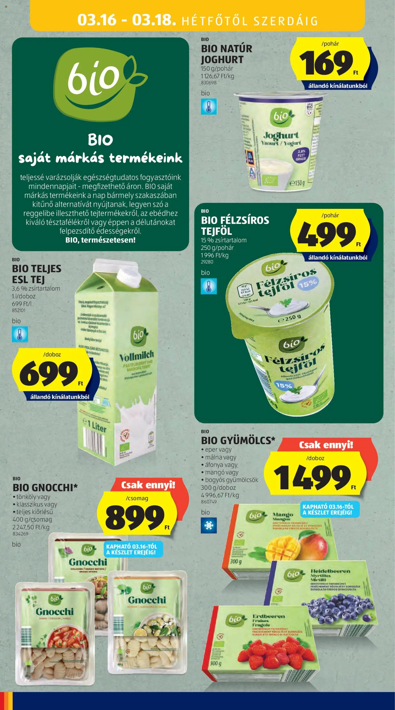 Aldi akciós ujság - amely érvényes a következő dátumtól: 12.03.2026 | Oldal: 58 | Termékek: Áfonya, Tej, Joghurt, Tejföl