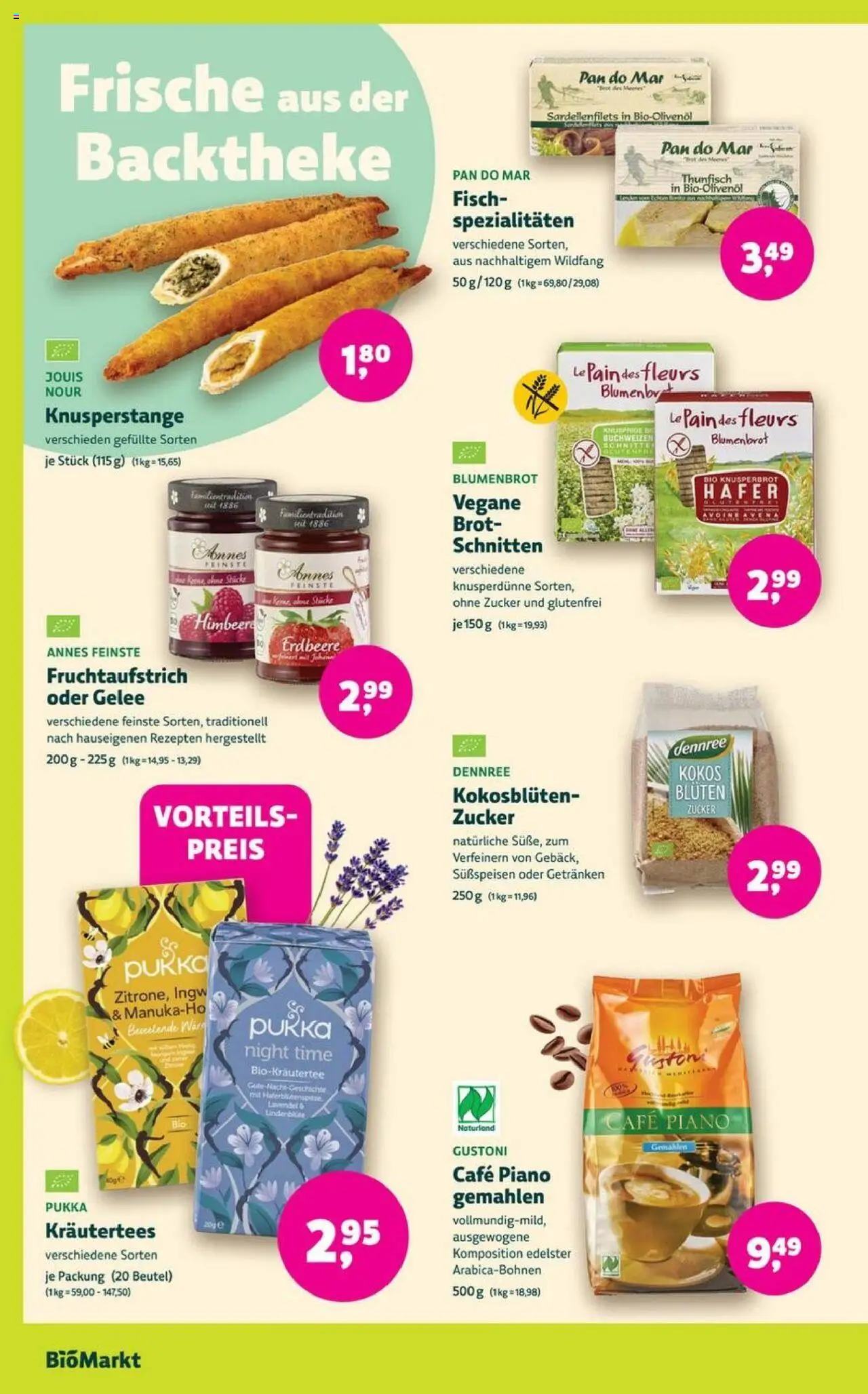 Denns BioMarkt Angebote - gültig ab dem 13.08.2025 | Seite: 8 | Produkte: Thunfisch, Fisch, Himbeere, Brot