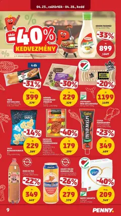 TRIJÓ HOT DOG KIFLI, 250 g, 1596 Ft/kg, 4 db, 100 Ft/db - amely érvényes a következő dátumtól: 23.04.2026 | Oldal: 9