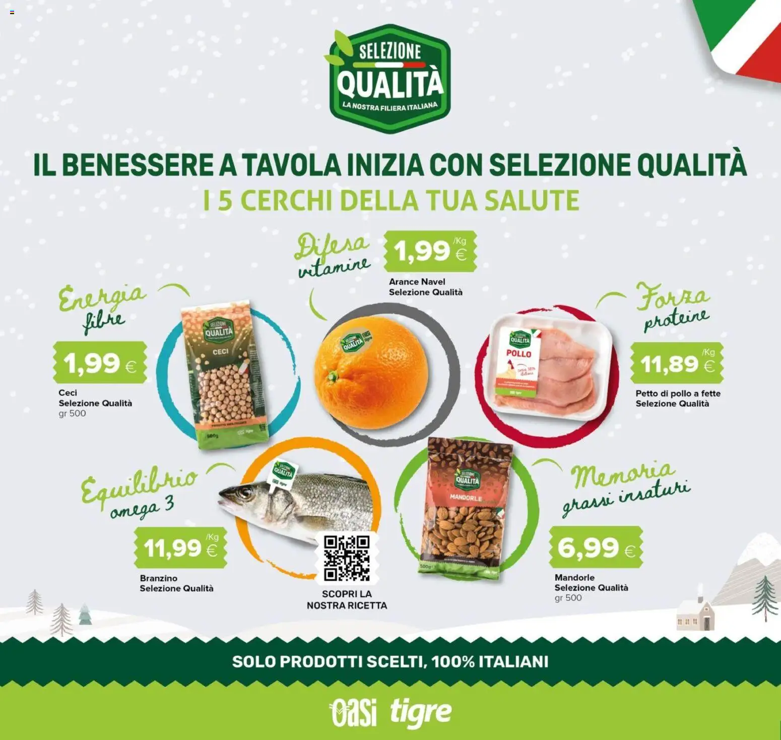 Volantino Oasi del 12.02.2026 | Pagina: 8 | Prodotti: Pollo, Arance, Branzino, Mandorle