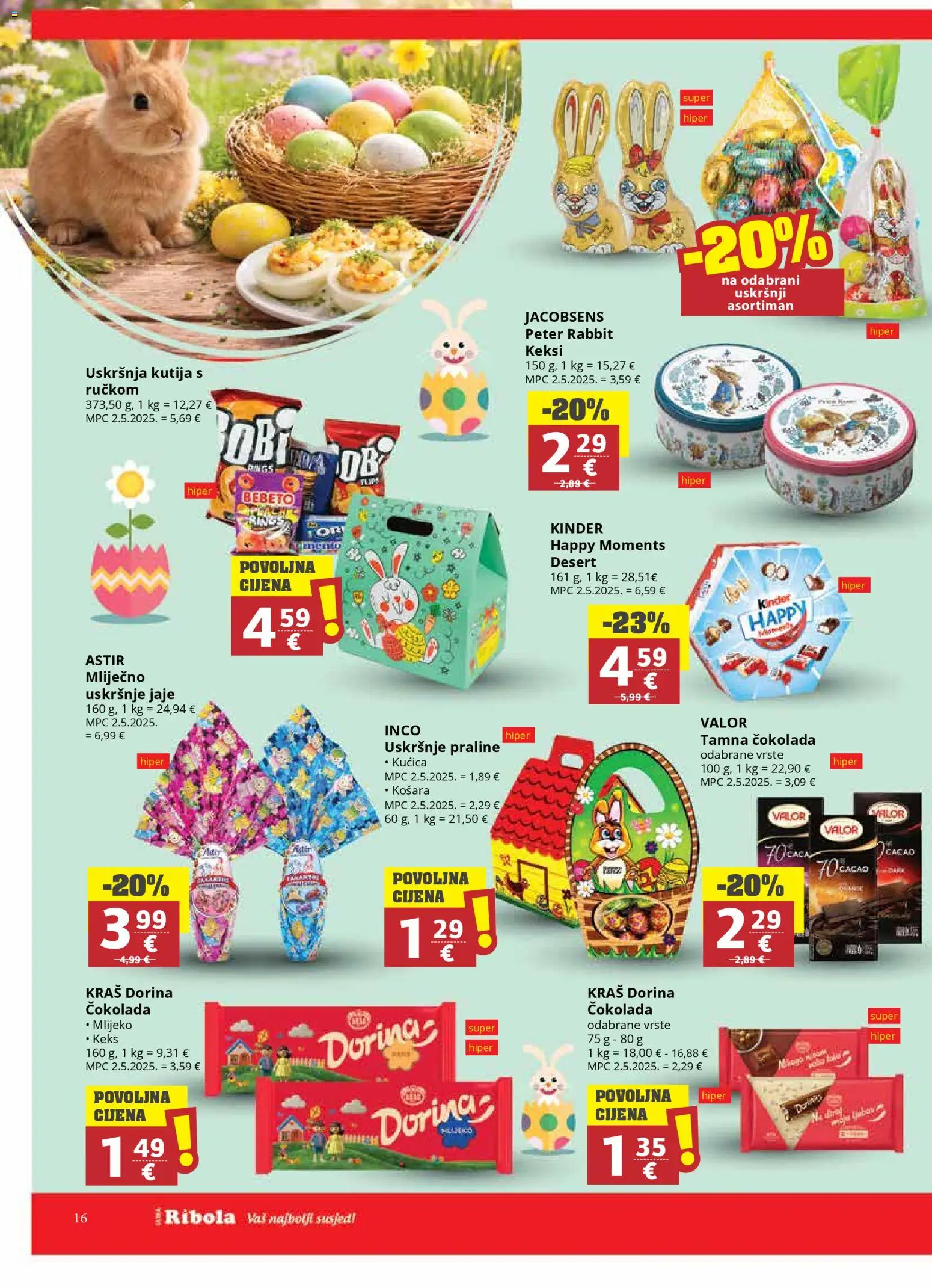 Ribola katalog | vrijedi od 11.03.2026 | Stranica: 16 | Proizvodi: Dorina, Kutija, Košara, Keks