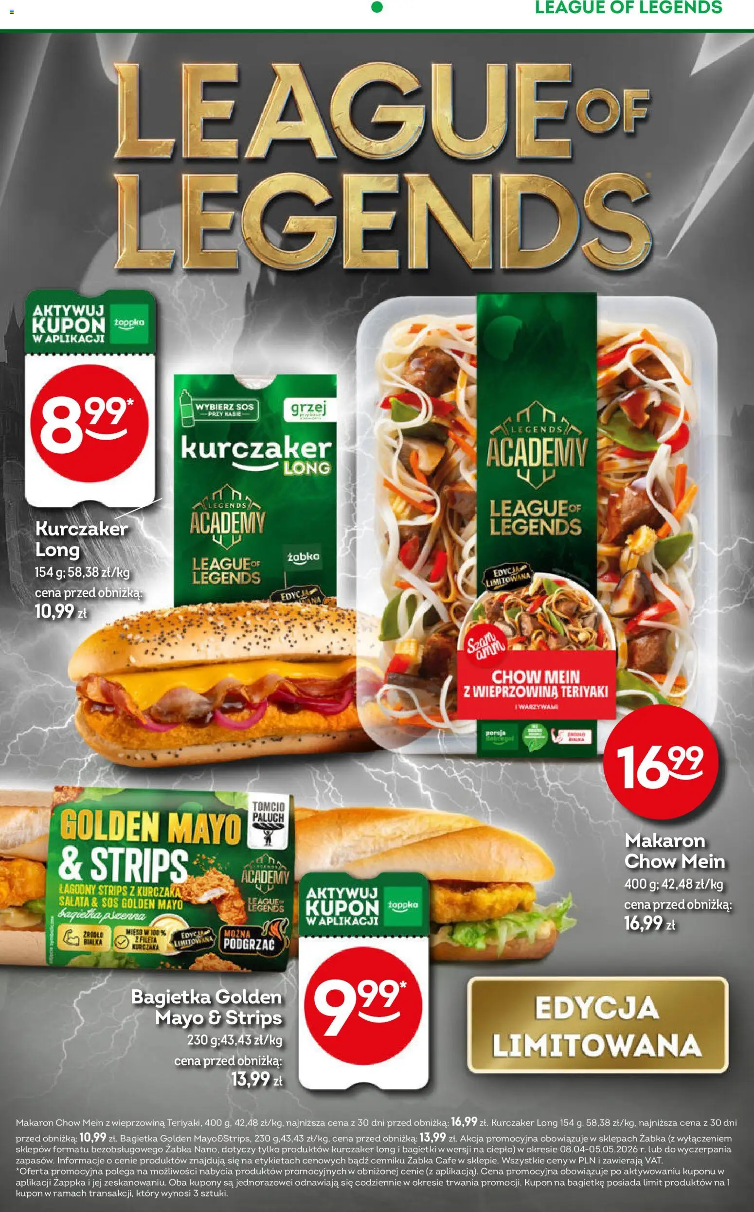 Żabka gazetka od 08.04.2026 | Strona: 8 | Produkty: Makaron chow mein, Wieprzowina, Makaron, Sos