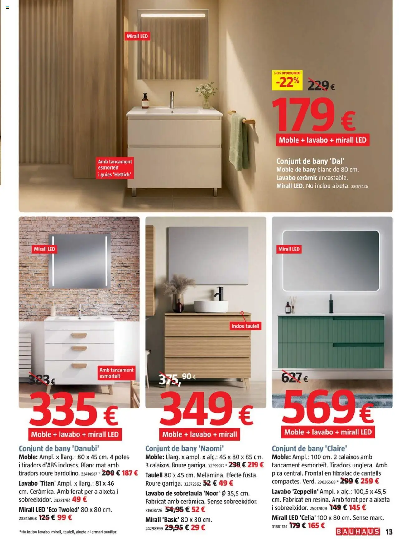 Bauhaus folleto Cat │ válido desde el 25.09.2025 | Página: 13 | Productos: Lavabo