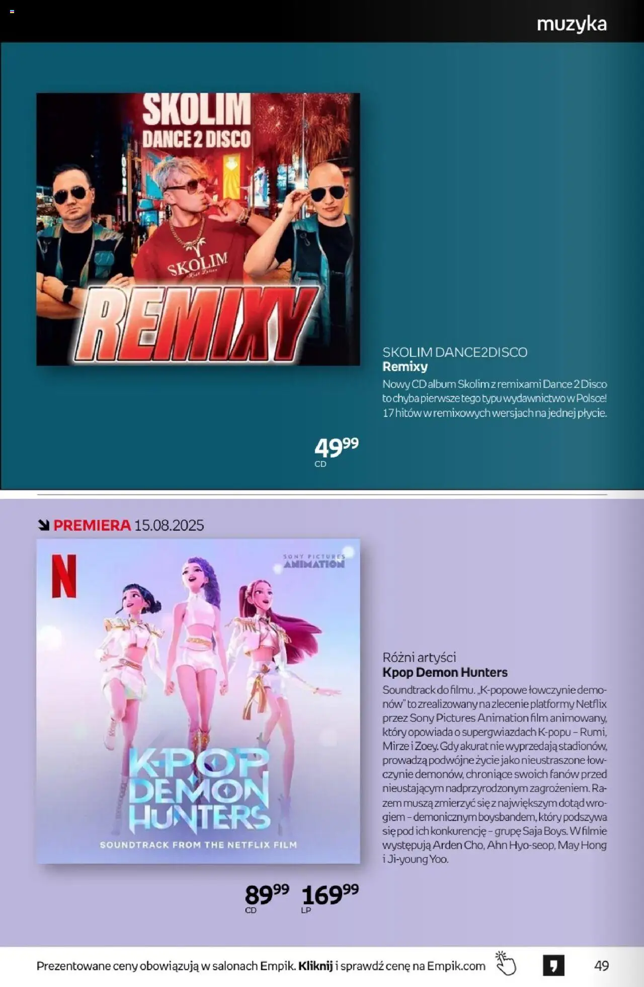 Empik promocje - Tom kultury Muzyka od 13.08.2025 | Strona: 10