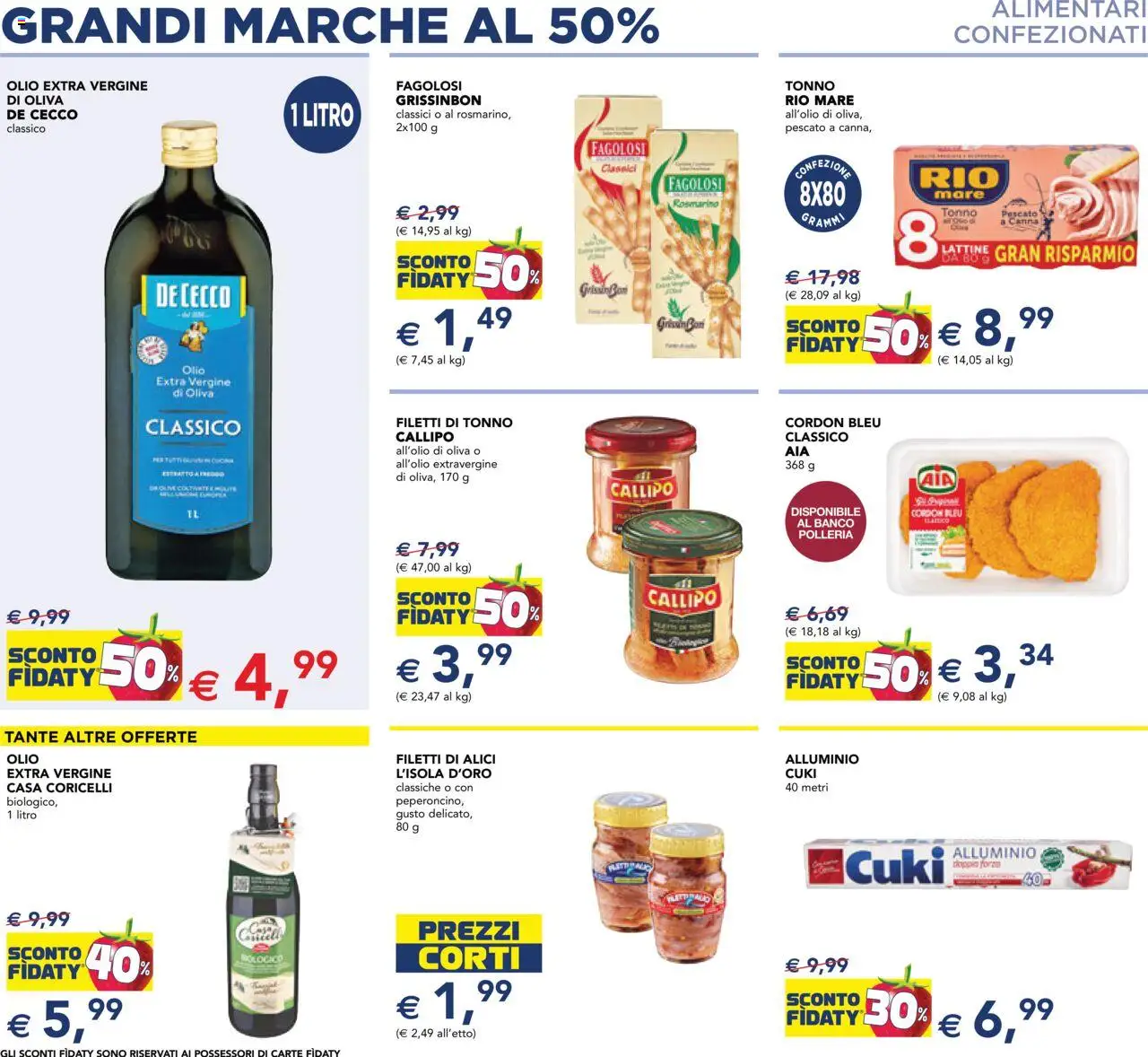 Volantino Esselunga S del 09.10.2025 | Pagina: 6 | Prodotti: Olio, Tonno, Alluminio, Alici