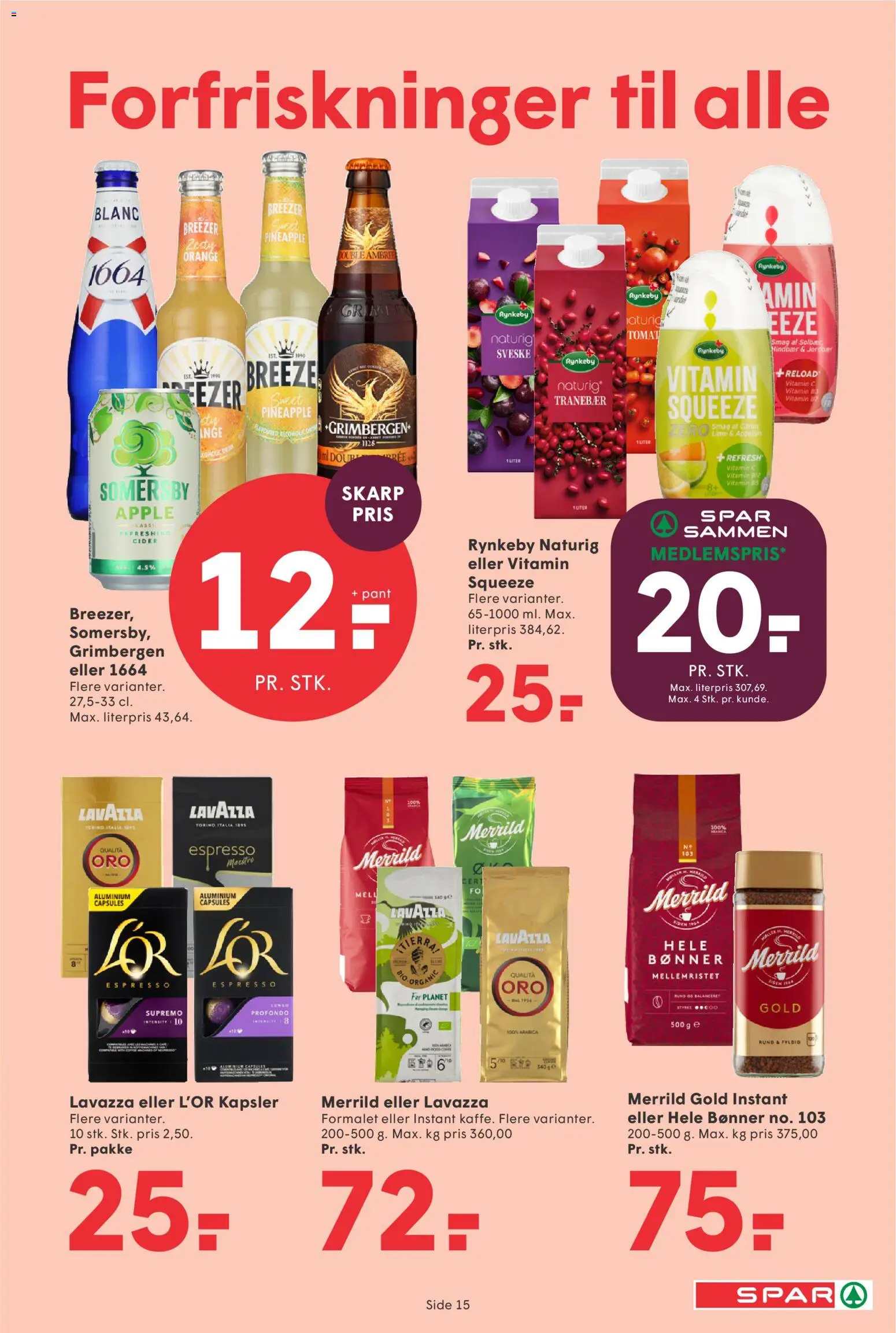 Spar tilbudsavis – gyldig fra 10.04.2026 | Side: 15 | Produkter: Cider, Lime, Bønner