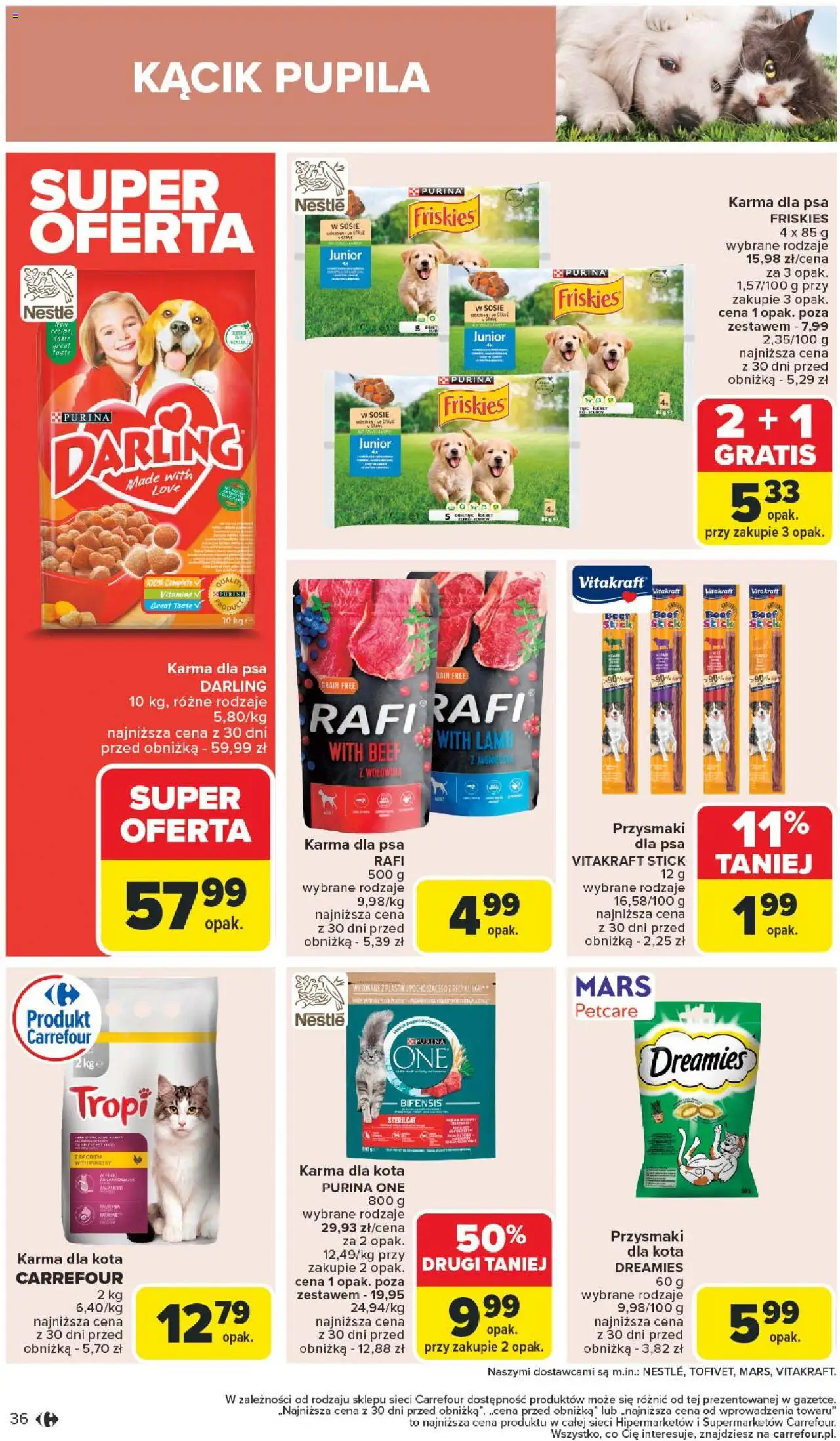 Carrefour Gazetka od 18.08.2025 | Strona: 38 | Produkty: Karma dla kota, Karma dla psa, Wołowina