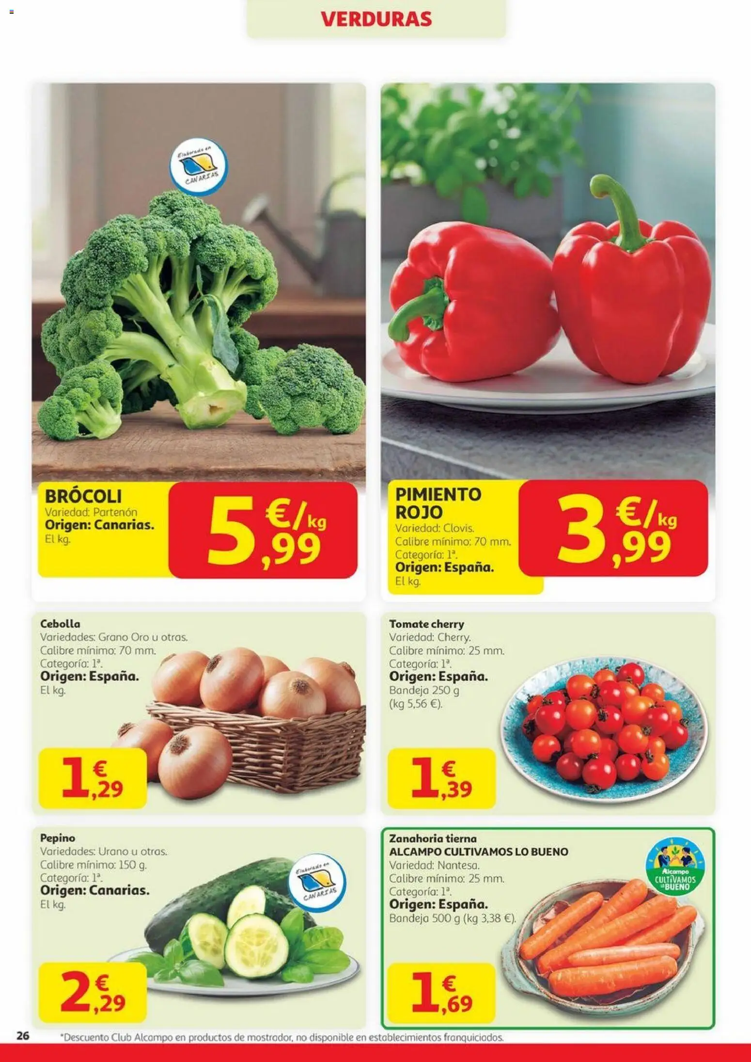 Alcampo - Canarias │ válido desde el 20.11.2025 | Página: 26 | Productos: Στιγμιαίος καφές, Κάδος απορρυμάτων, Zanahoria, Παγωμένο τσάι