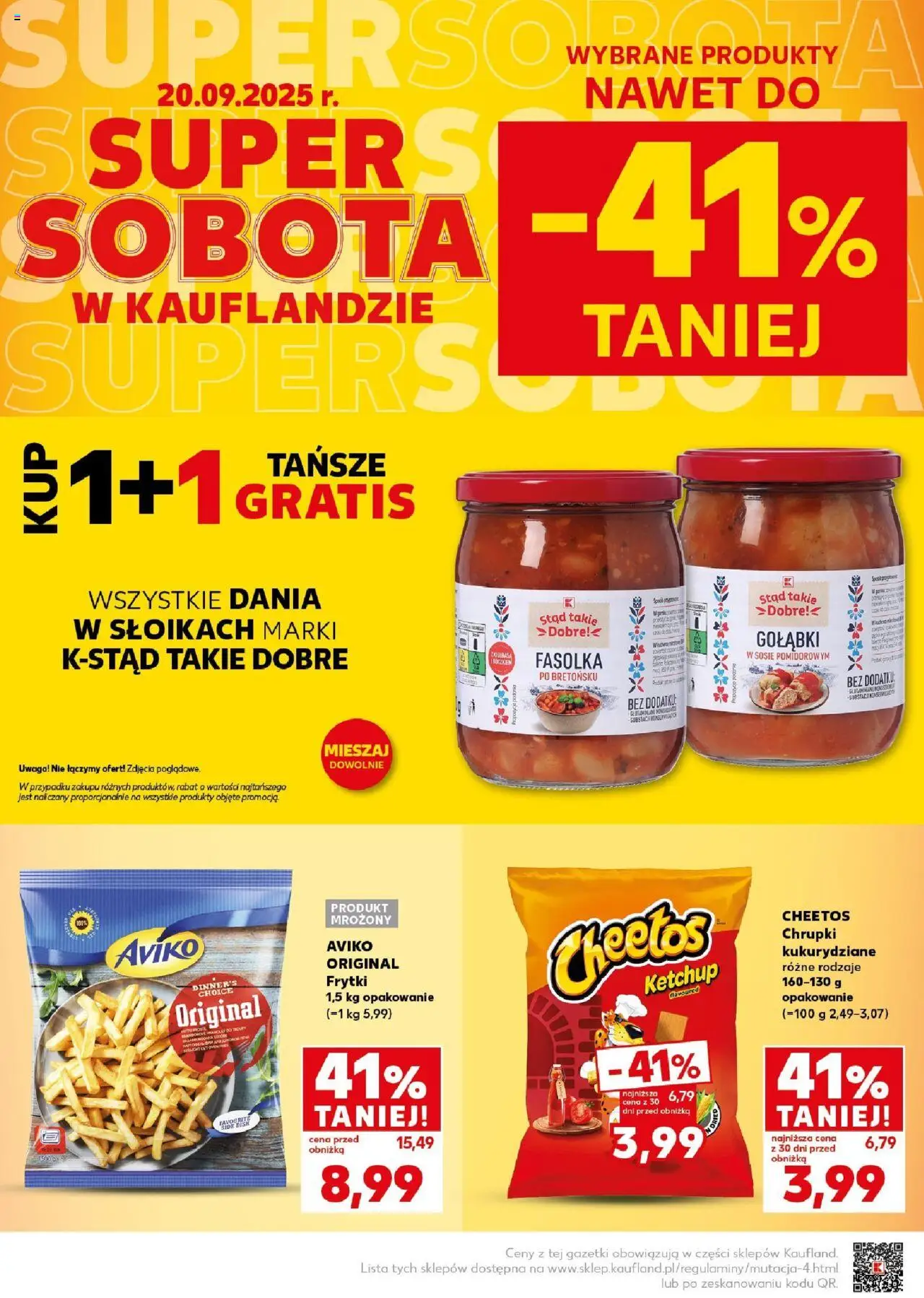 Kaufland gazetka - Super Sobota od 20.09.2025 | Strona: 4 | Produkty: Ketchup, Chrupki, Frytki, Fasolka w sosie pomidorowym