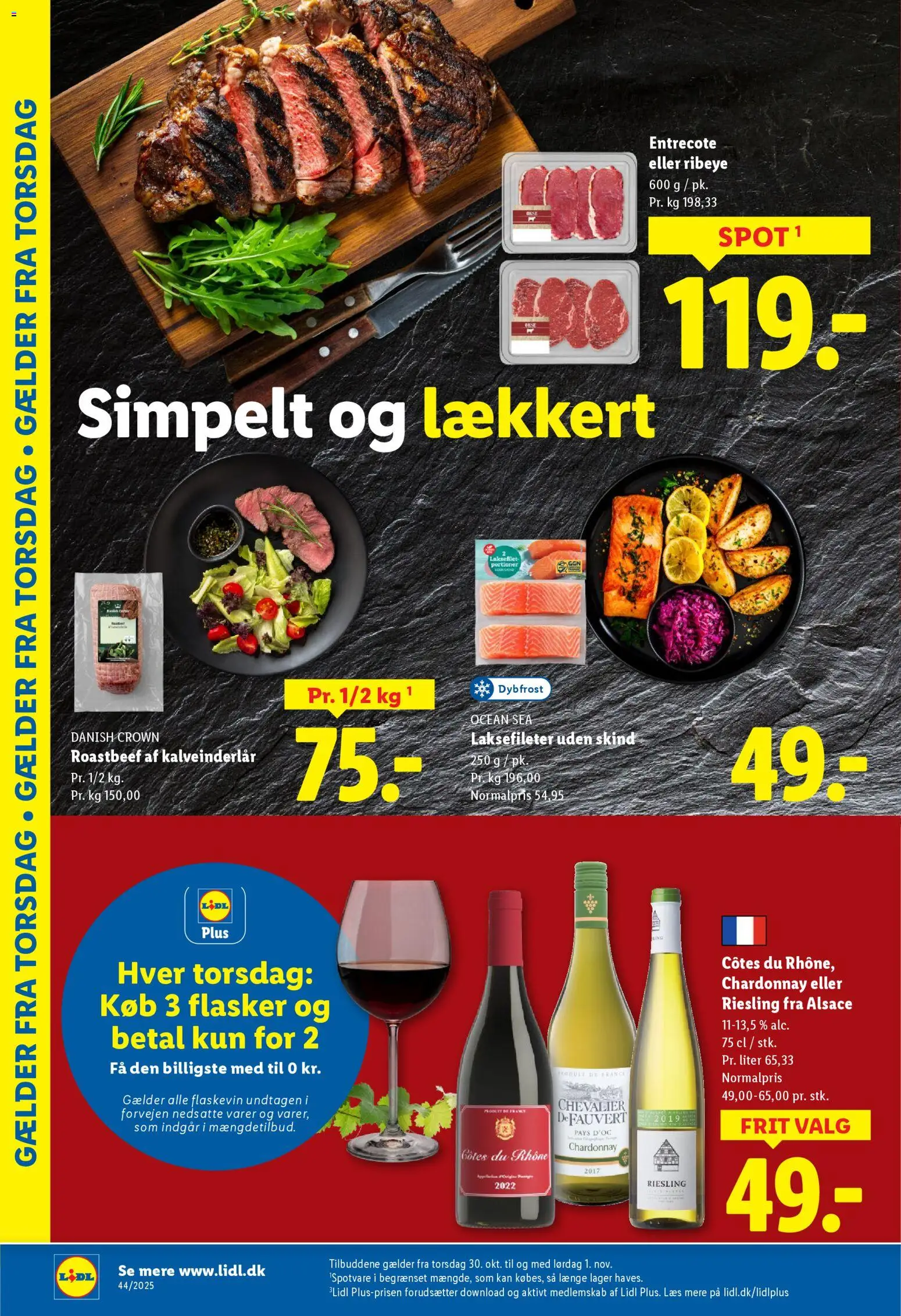 Lidl tilbudsavis – gyldig fra 26.10.2025 | Side: 2 | Produkter: Máscara bucal, Entrecote, Roastbeef, Søm
