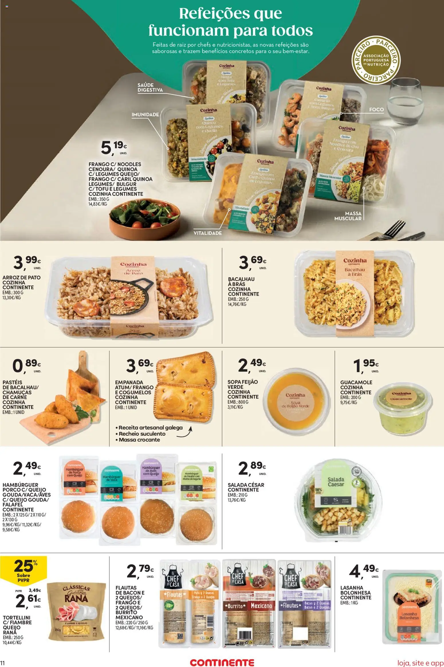 Continente Semanal Continente Bom Dia │ válido de 28.10.2025 | Página: 11 | Produtos: Quinoa, Lasanha, Sopa, Arroz
