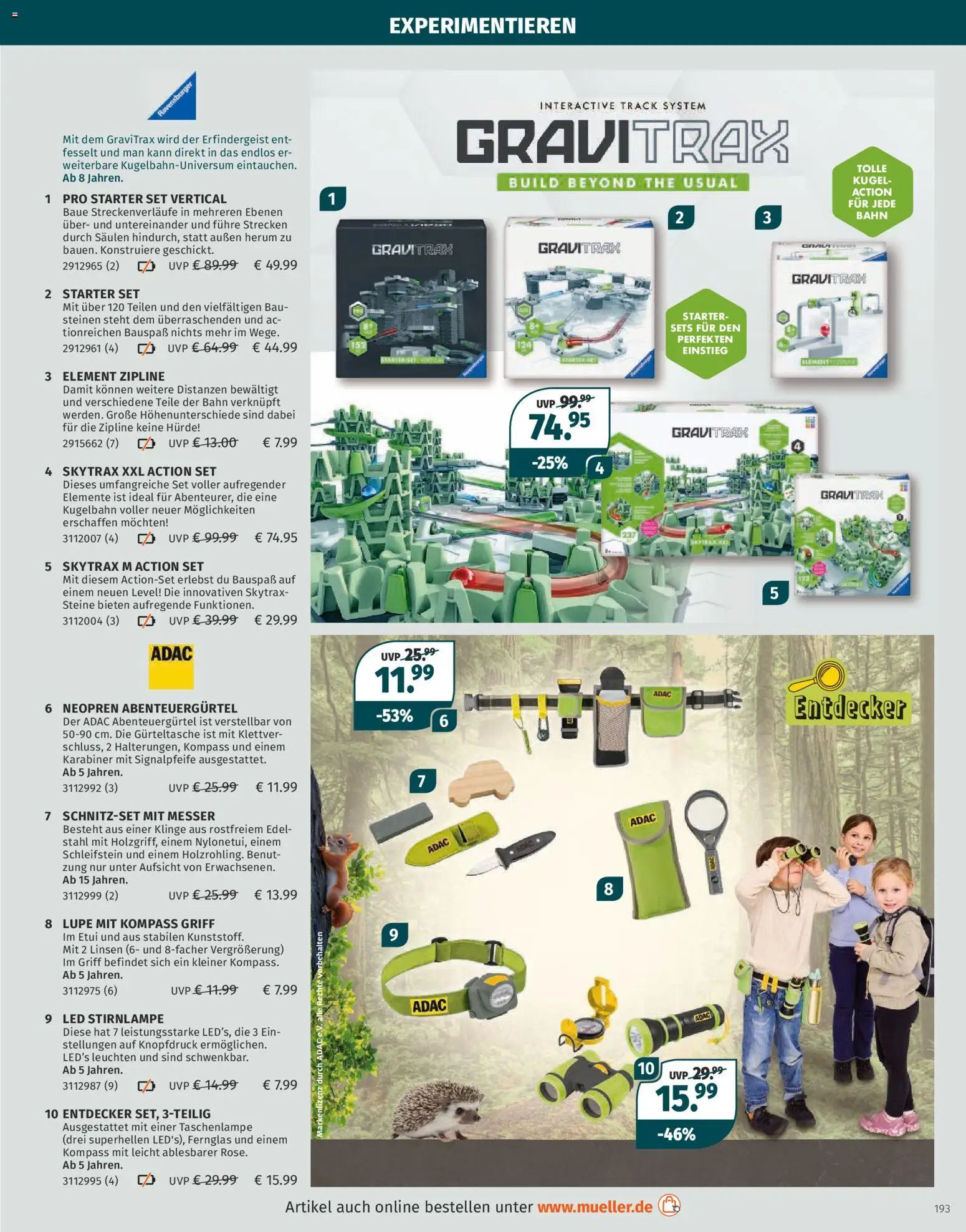 Müller Spielwarenkatalog – gültig ab 27.10.2025 | Seite: 193 | Produkte: Stirnlampe