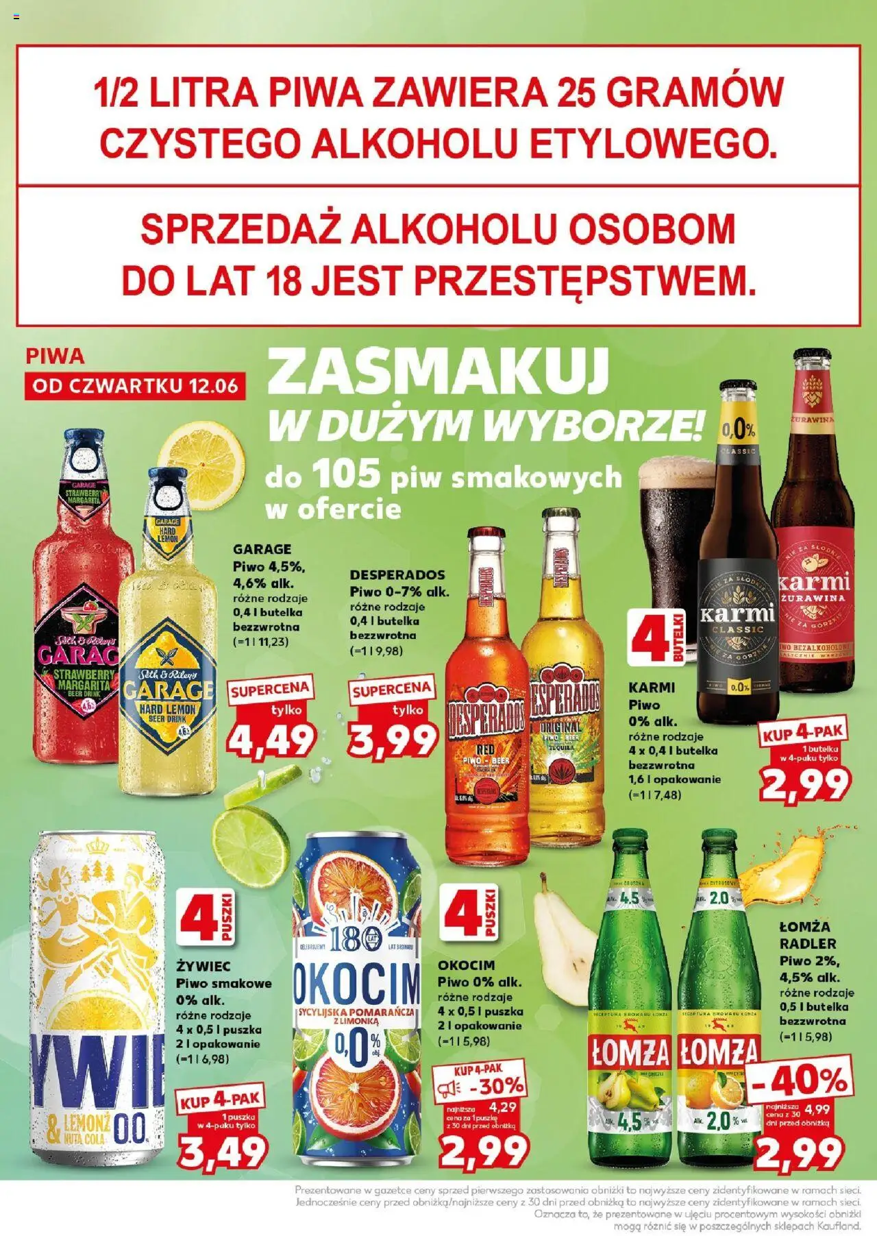 Kaufland gazetka - Super Sobota od 14.06.2025 | Strona: 24 | Produkty: Limonka, Żurawina, Tequila, Piwo