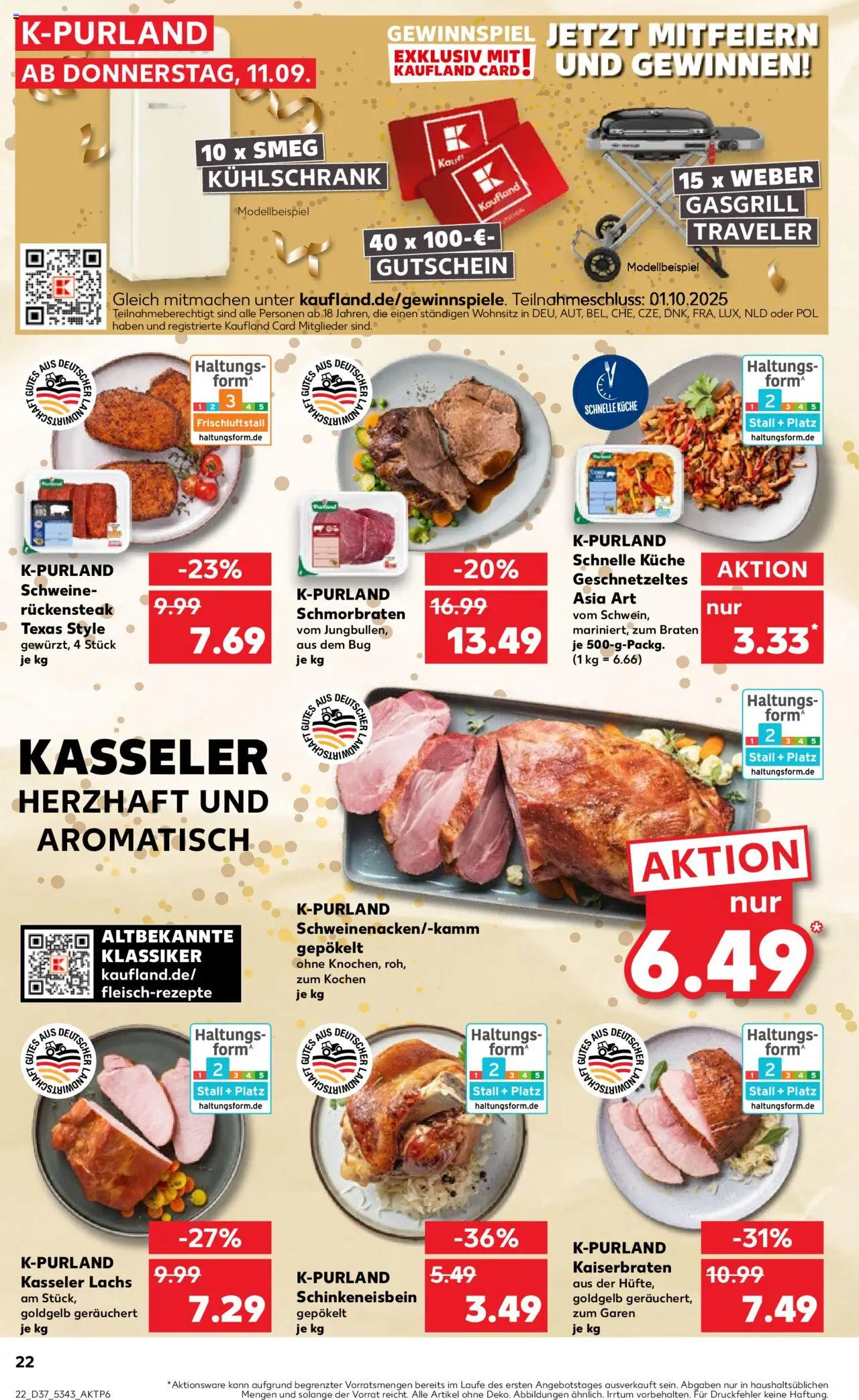 Kaufland prospekt Speyer	 – gültig ab 11.09.2025 | Seite: 22 | Produkte: Küche, Kühlschrank, Lachs, Steak