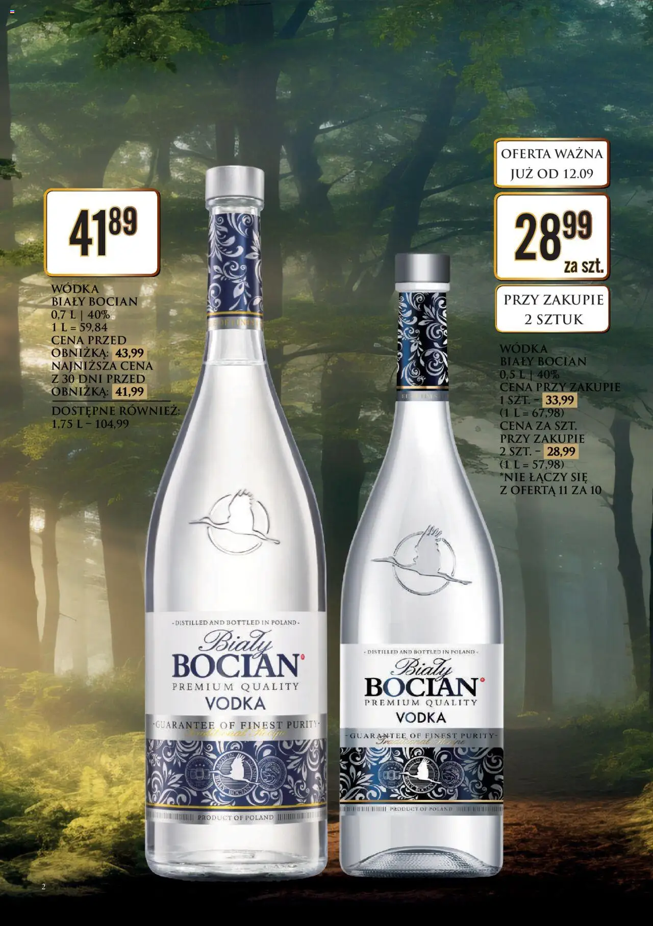 Dino Gazetka alkoholowa od 15.09.2025 | Strona: 2 | Produkty: Vodka, Wódka