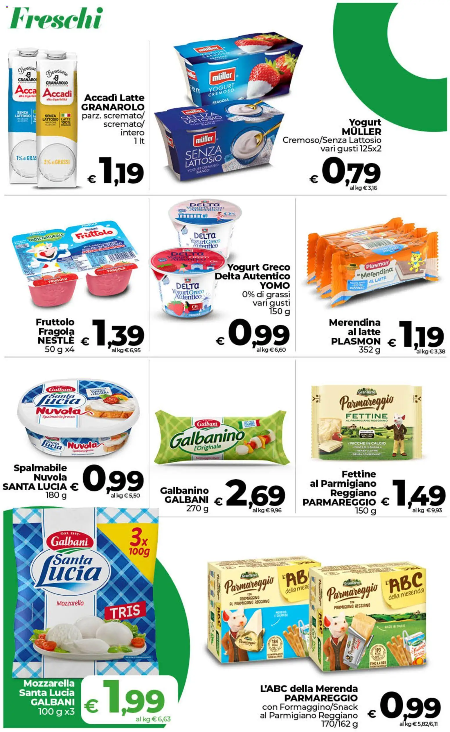 Volantino COOP del 24.02.2026 | Pagina: 6 | Prodotti: Yogurt, Mozzarella, Latte, Parmigiano