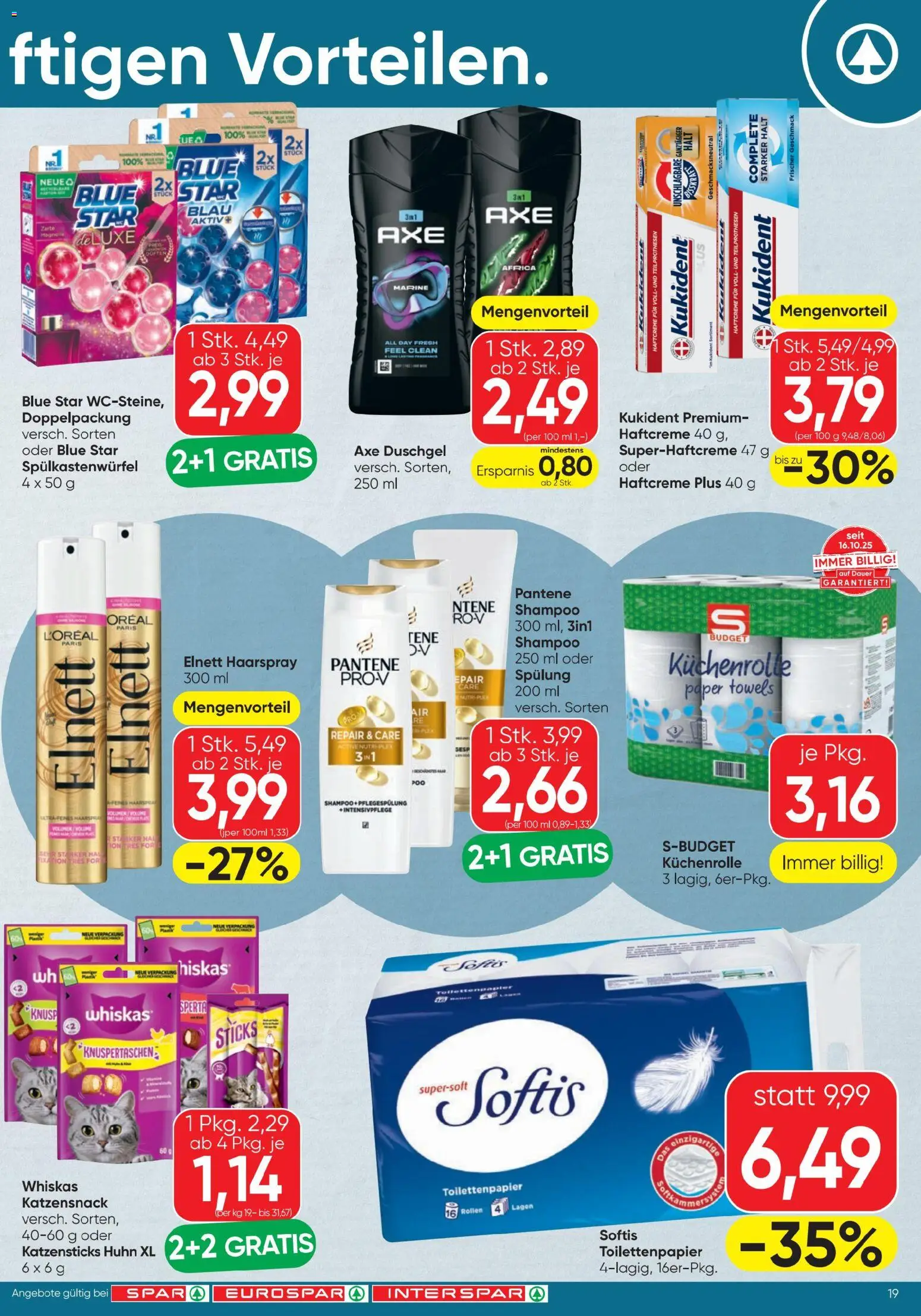 Spar Flugblatt gültig ab 12.02.2026 | Seite: 19 | Produkte: Shampoo, Spülung, Haarspray, Duschgel