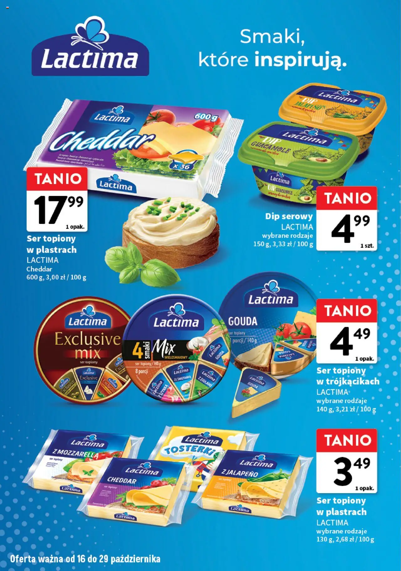 Intermarche Gazetka - Supermarki w supercenach od 16.10.2025 | Strona: 12 | Produkty: Ser topiony, Ser, Mozzarella, Cheddar