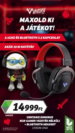 Best Byte Akciós újság - amely érvényes a következő dátumtól: 01.12.2025 | Oldal: 2 | Termékek: Headset